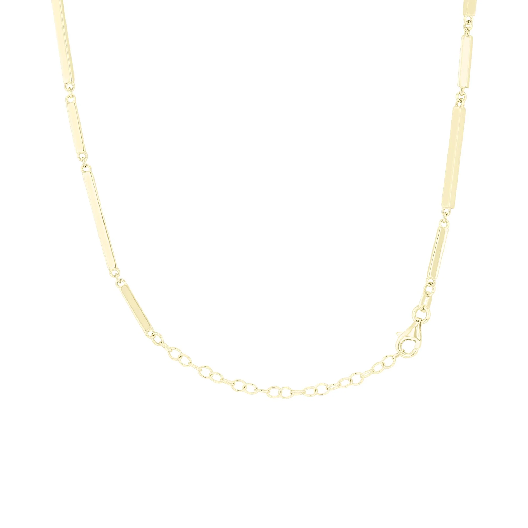 Amos Bar Link Gold Chain Necklace - Image 3