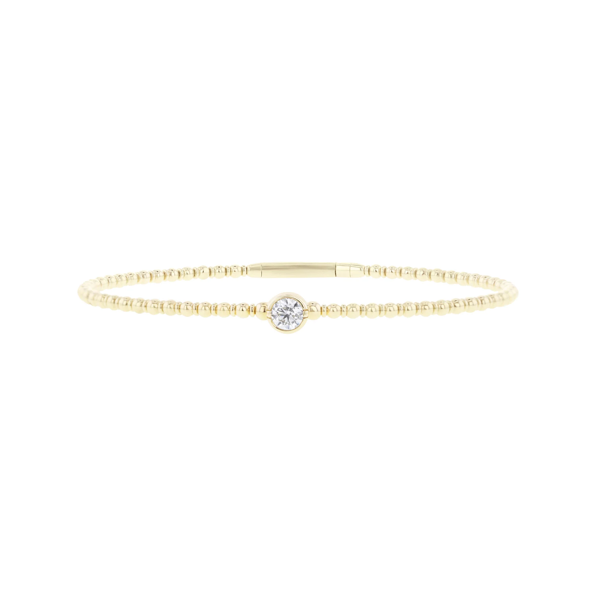 Bastet Bezel Diamond Bangle Bracelet - Image 3