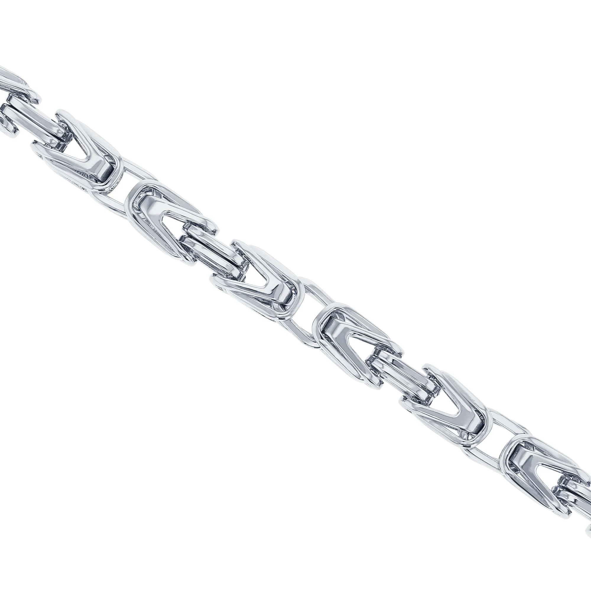 Benny Stainless Steel Byzantine Chain Bracelet - Image 2