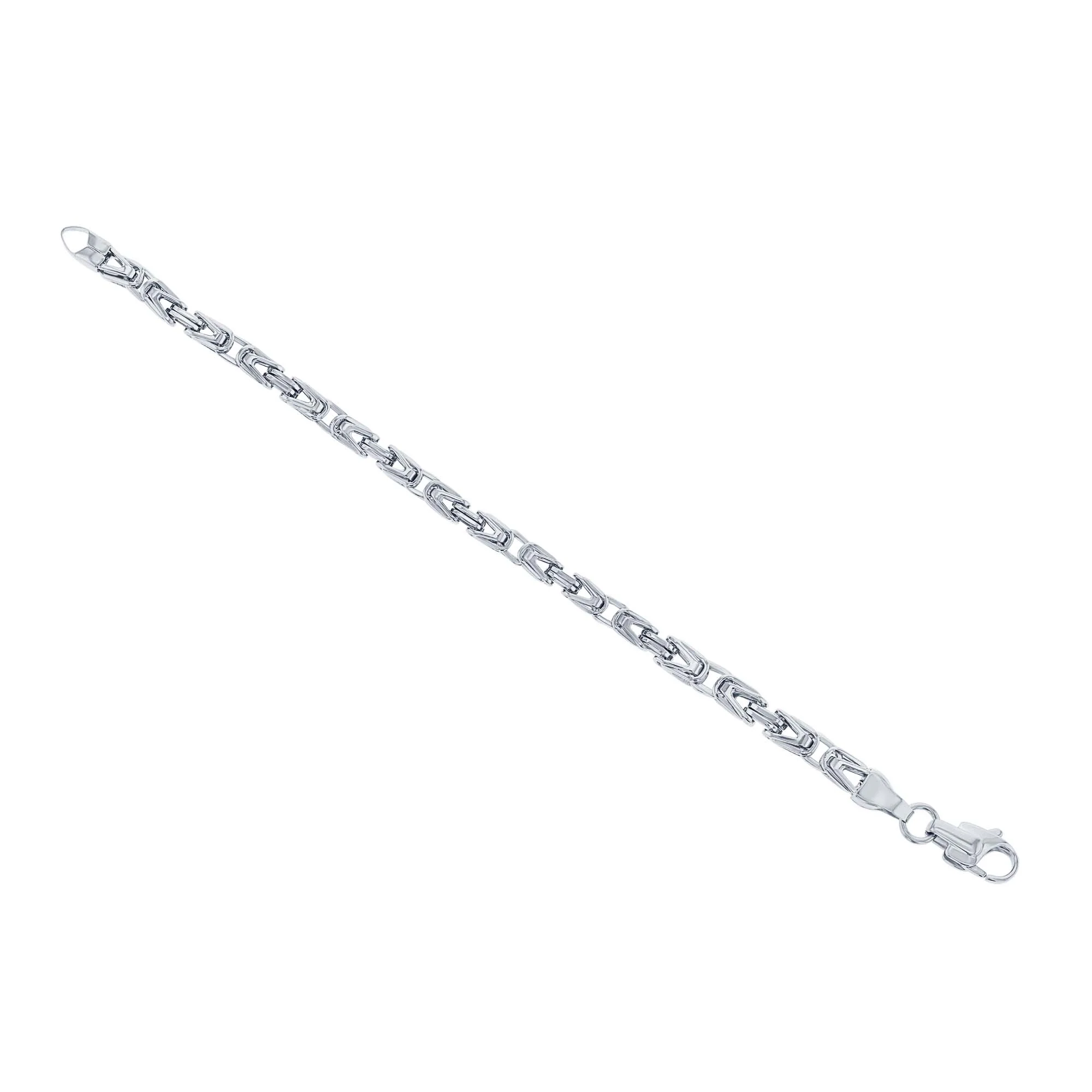 Benny Stainless Steel Byzantine Chain Bracelet - Image 4