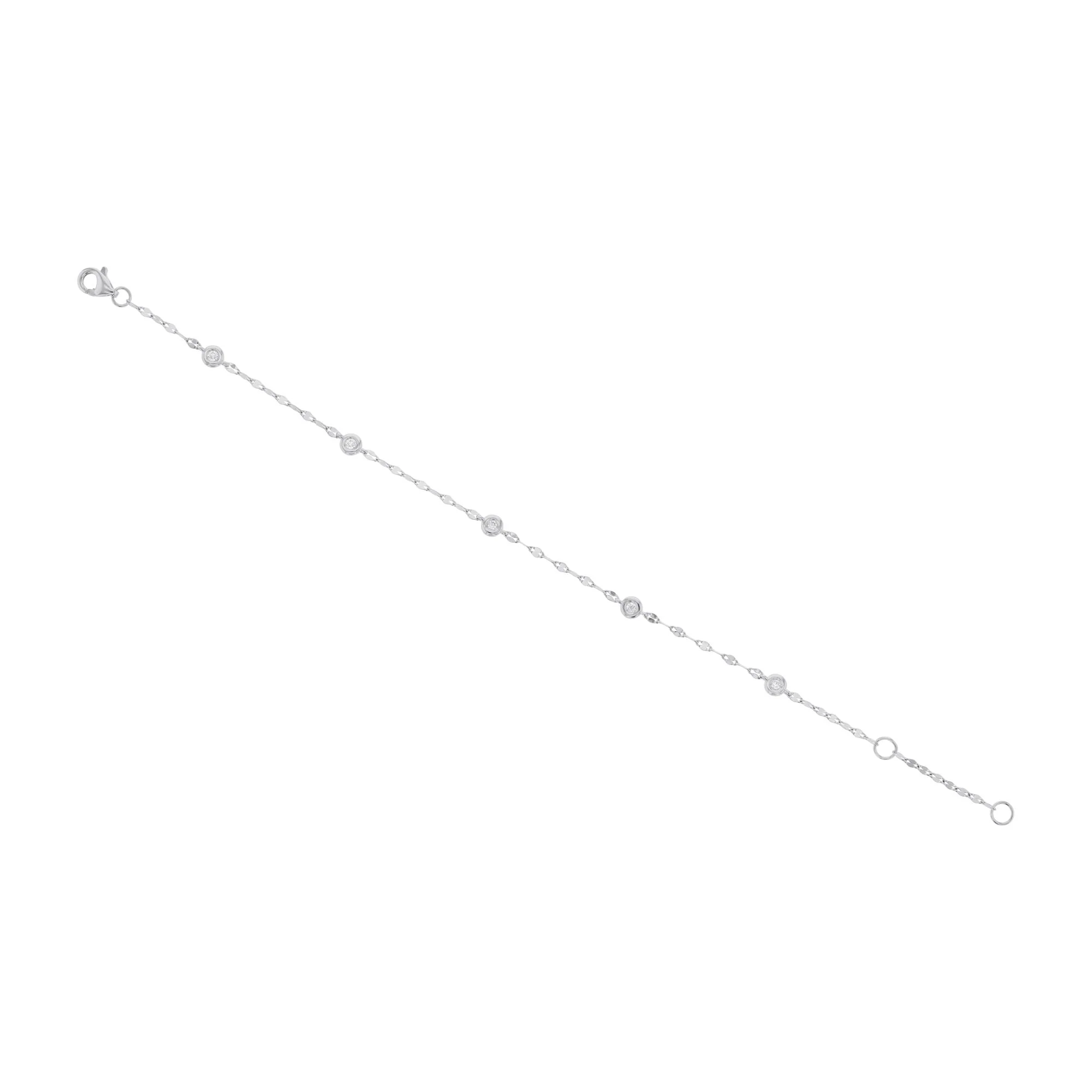 Bezel Station Sparkle Chain Diamond Bracelet - Image 4