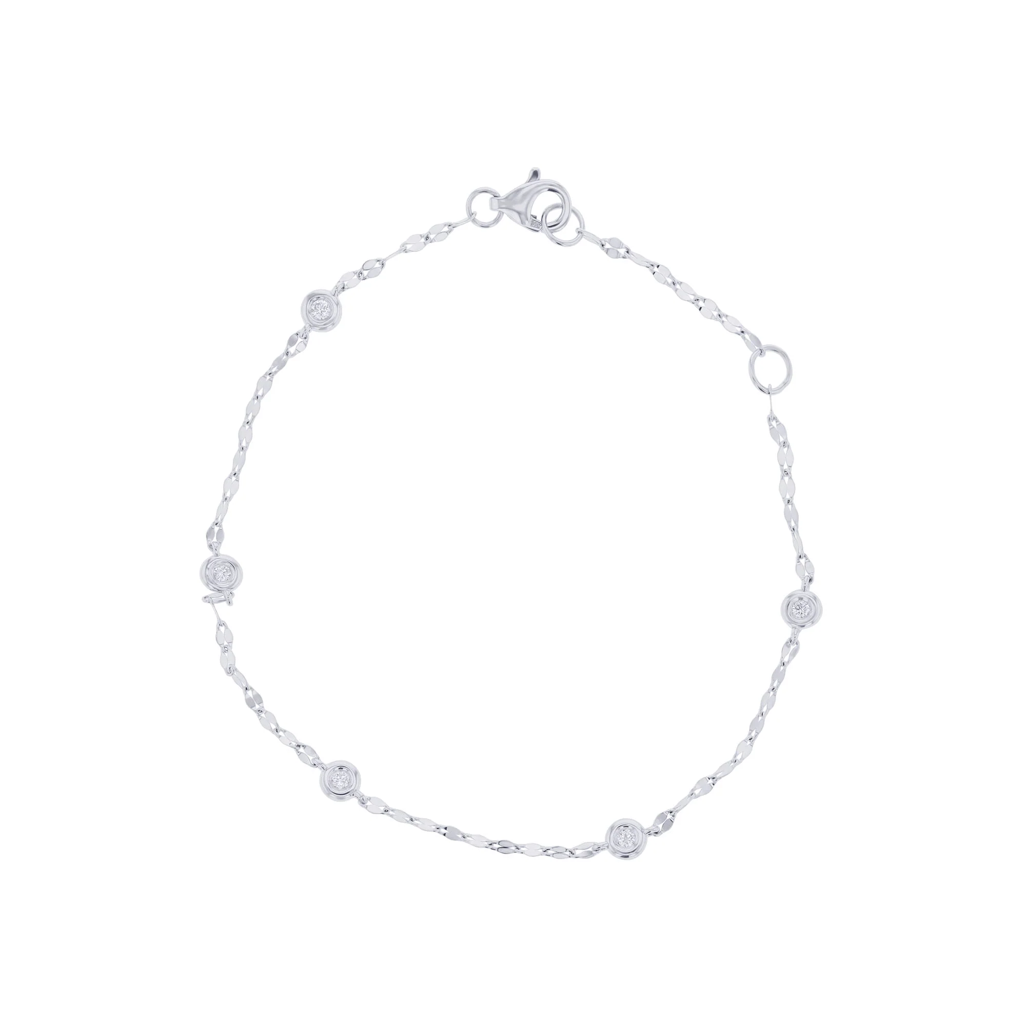 Bezel Station Sparkle Chain Diamond Bracelet - Image 6
