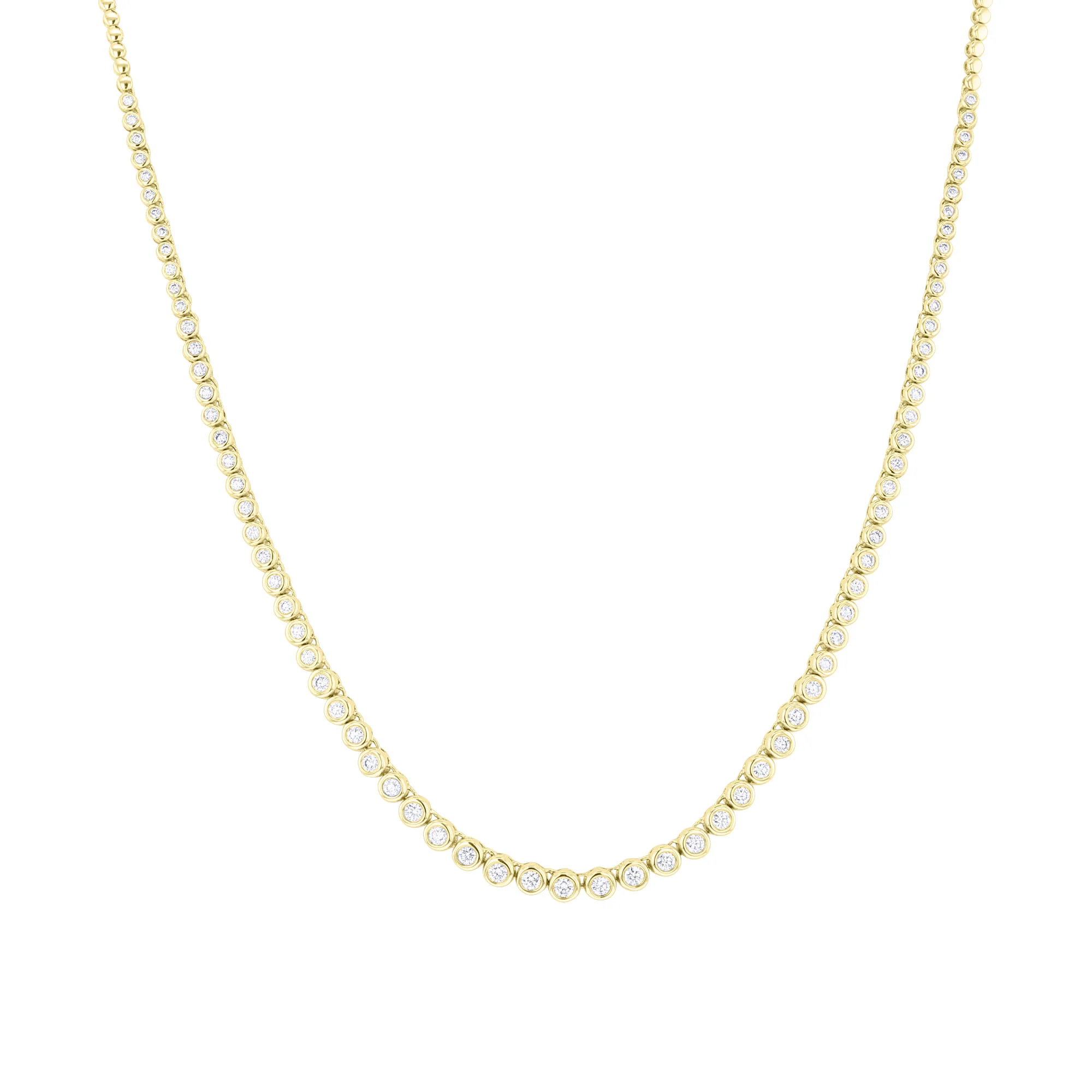 Classic Bezel Diamond Tennis Necklace - Image 3