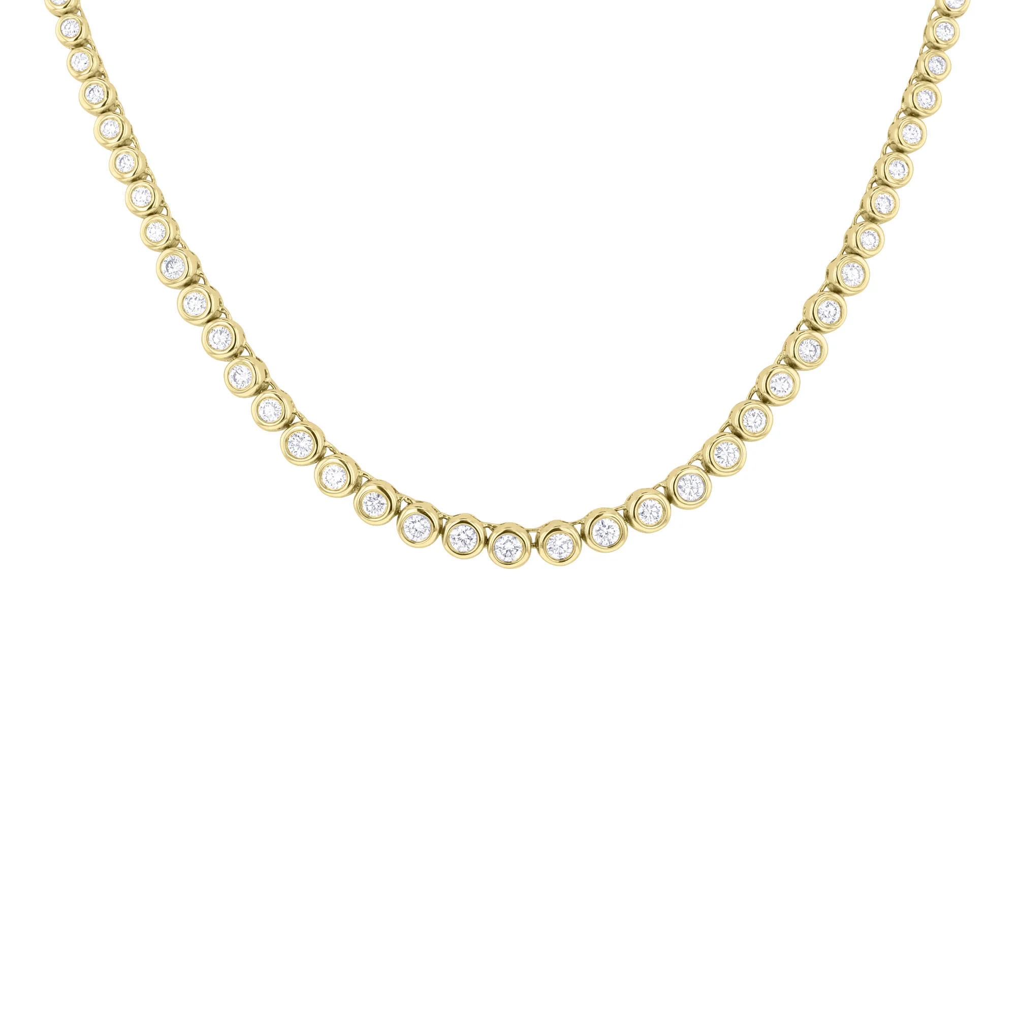 Classic Bezel Diamond Tennis Necklace - Image 5