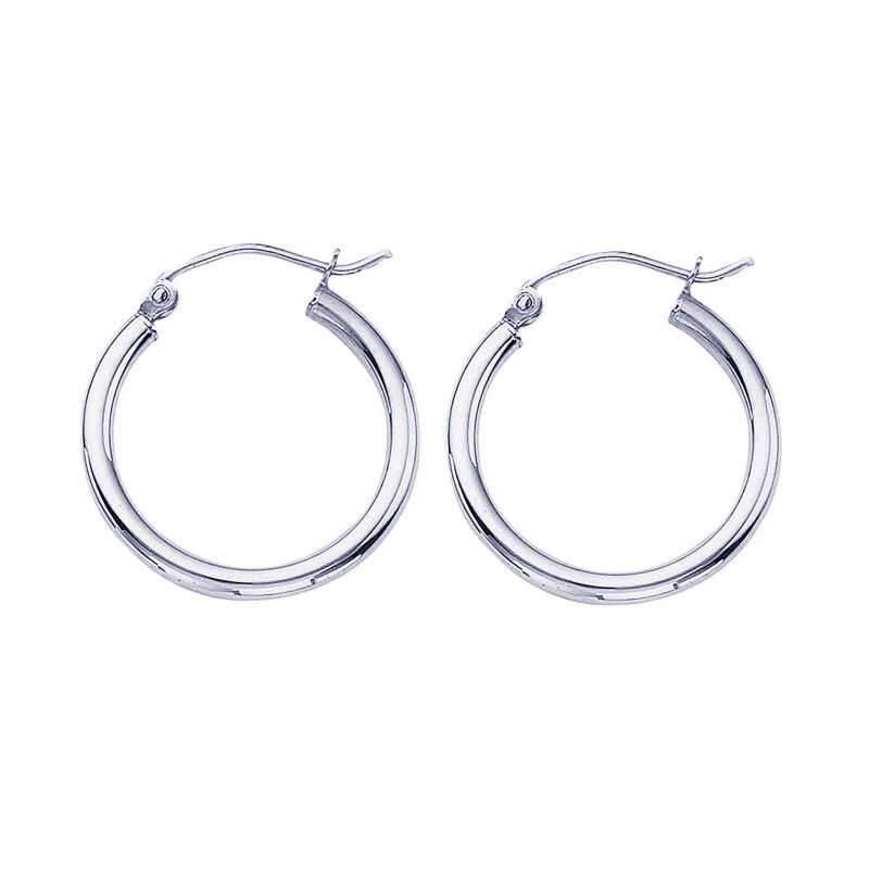 Classic Gold Hoop Earrings - 2x20MM - Image 4