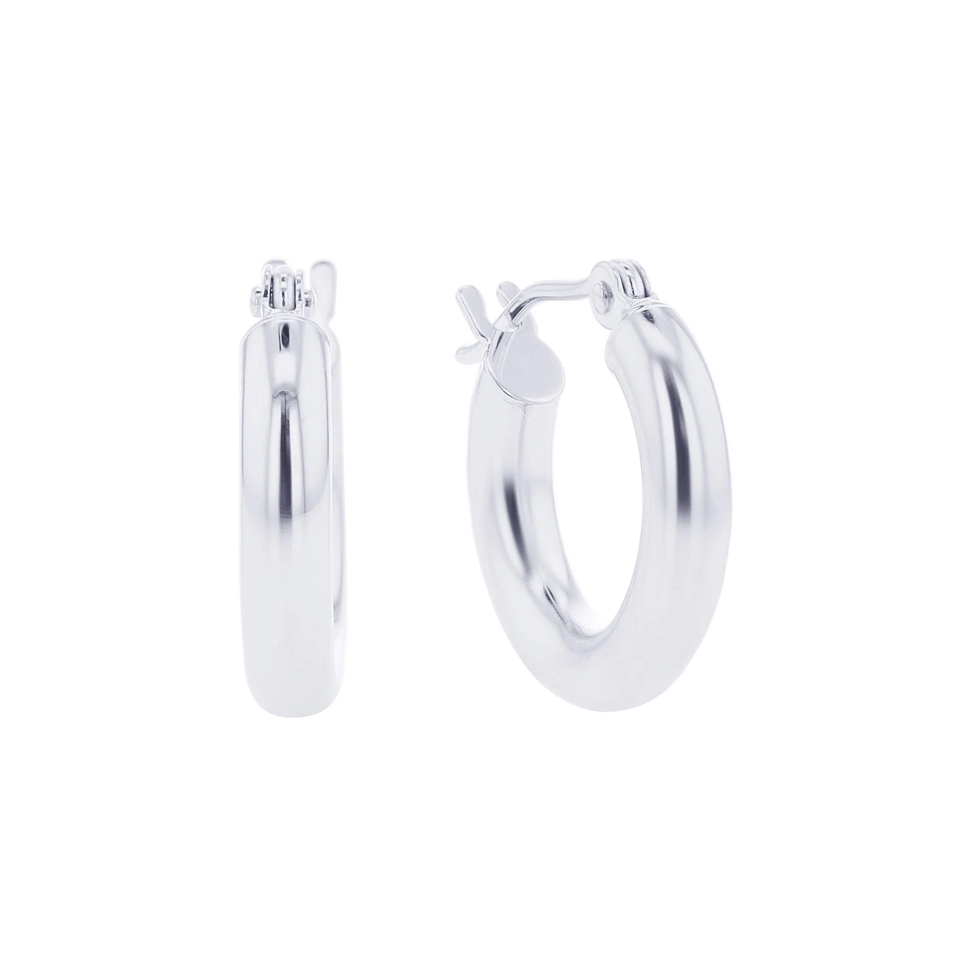 Classic Gold Hoop Earrings - 3x15MM - Image 4