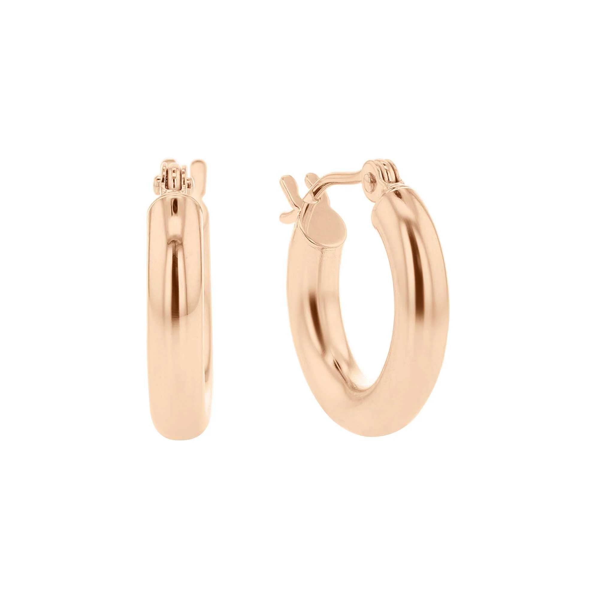 Classic Gold Hoop Earrings - 3x15MM - Image 5