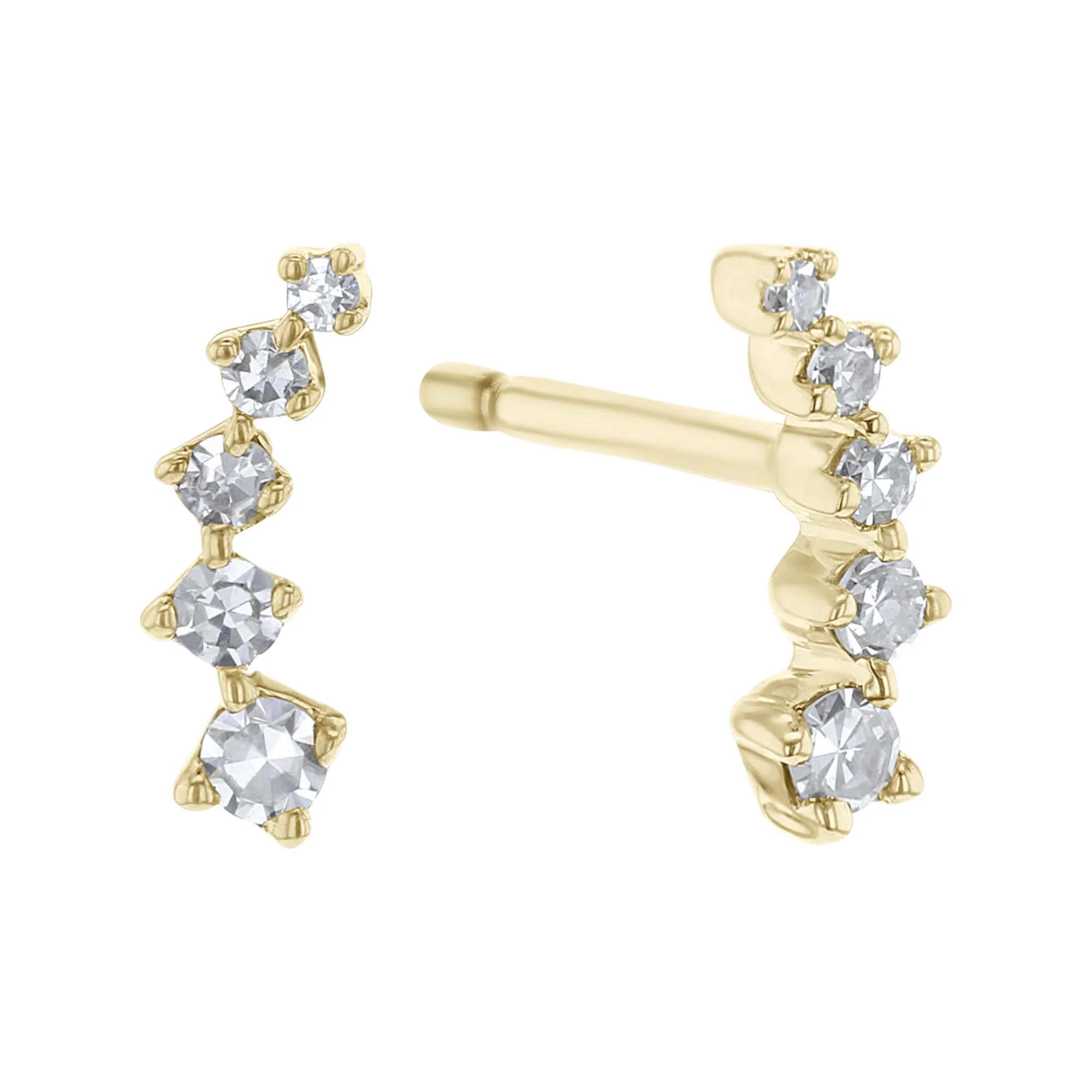 Comet Climber Diamond Earrings - Image 2