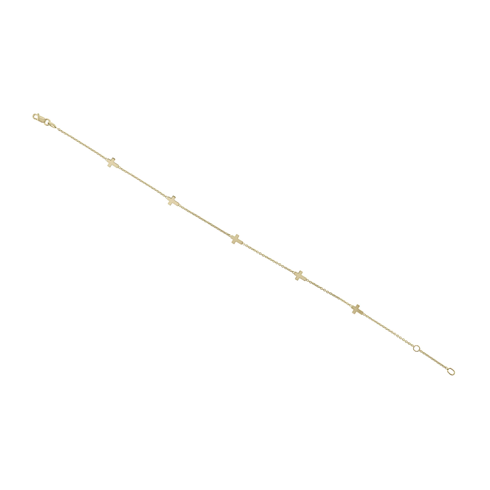 Comforting Cross Gold Anklet - Image 2