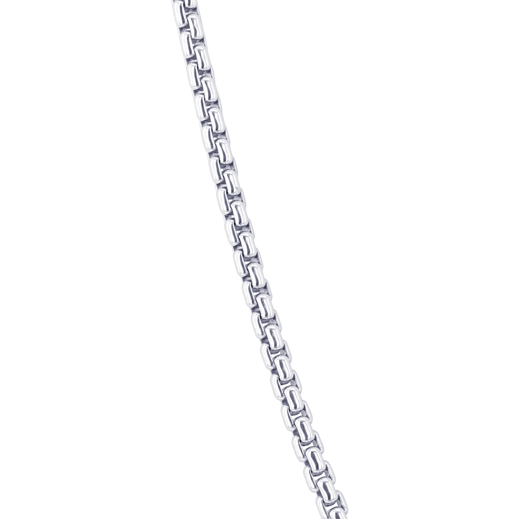 Creed Silver Box Link Chain Necklace - Image 4