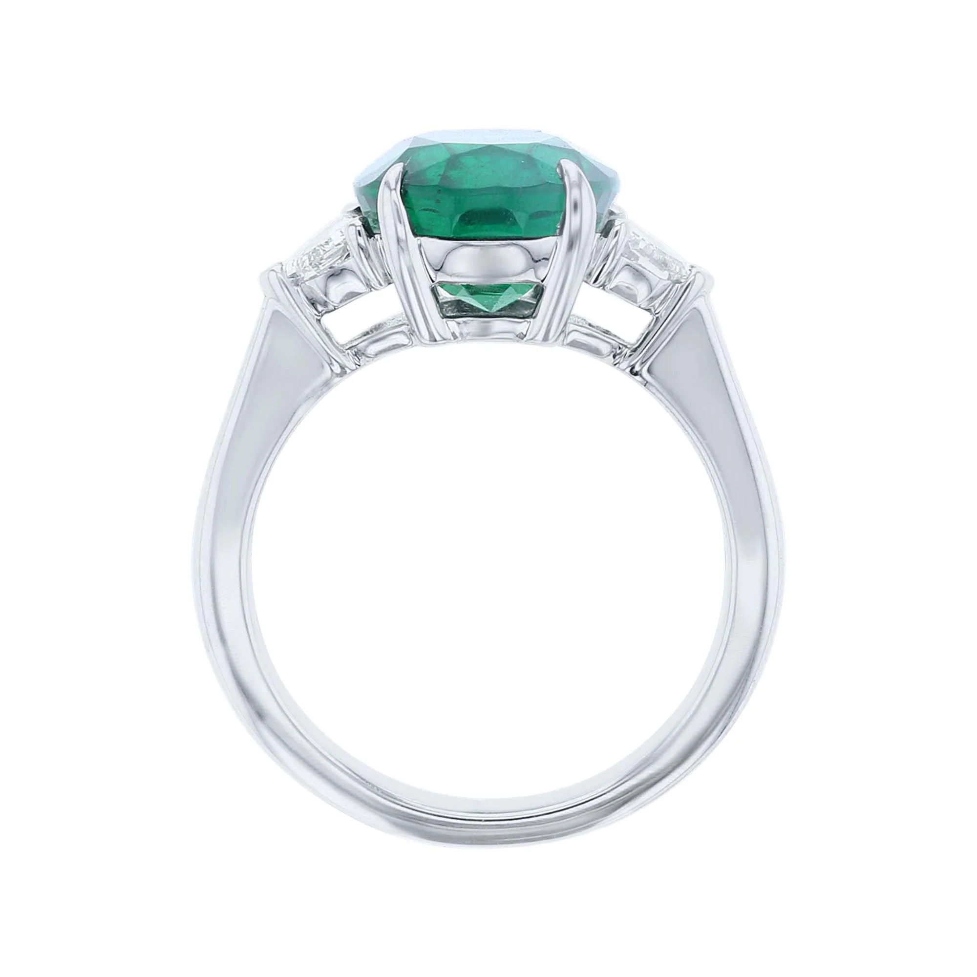 Dakota Ready for Love Emerald & Diamond Engagement Ring - Image 3