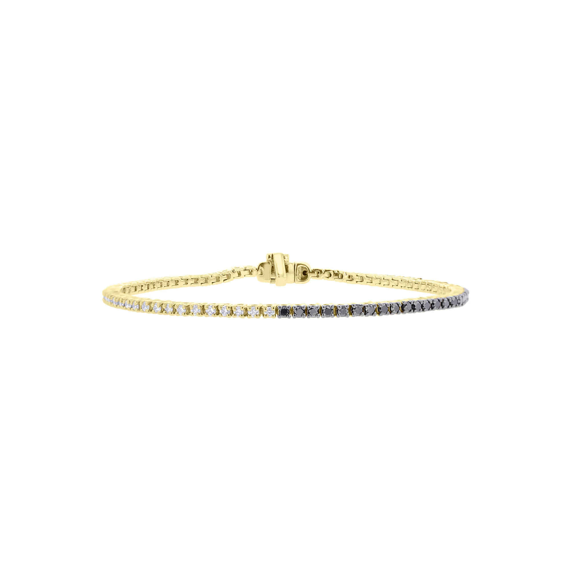 Duo Black and White Diamond Tennis Bracelet - Image 3