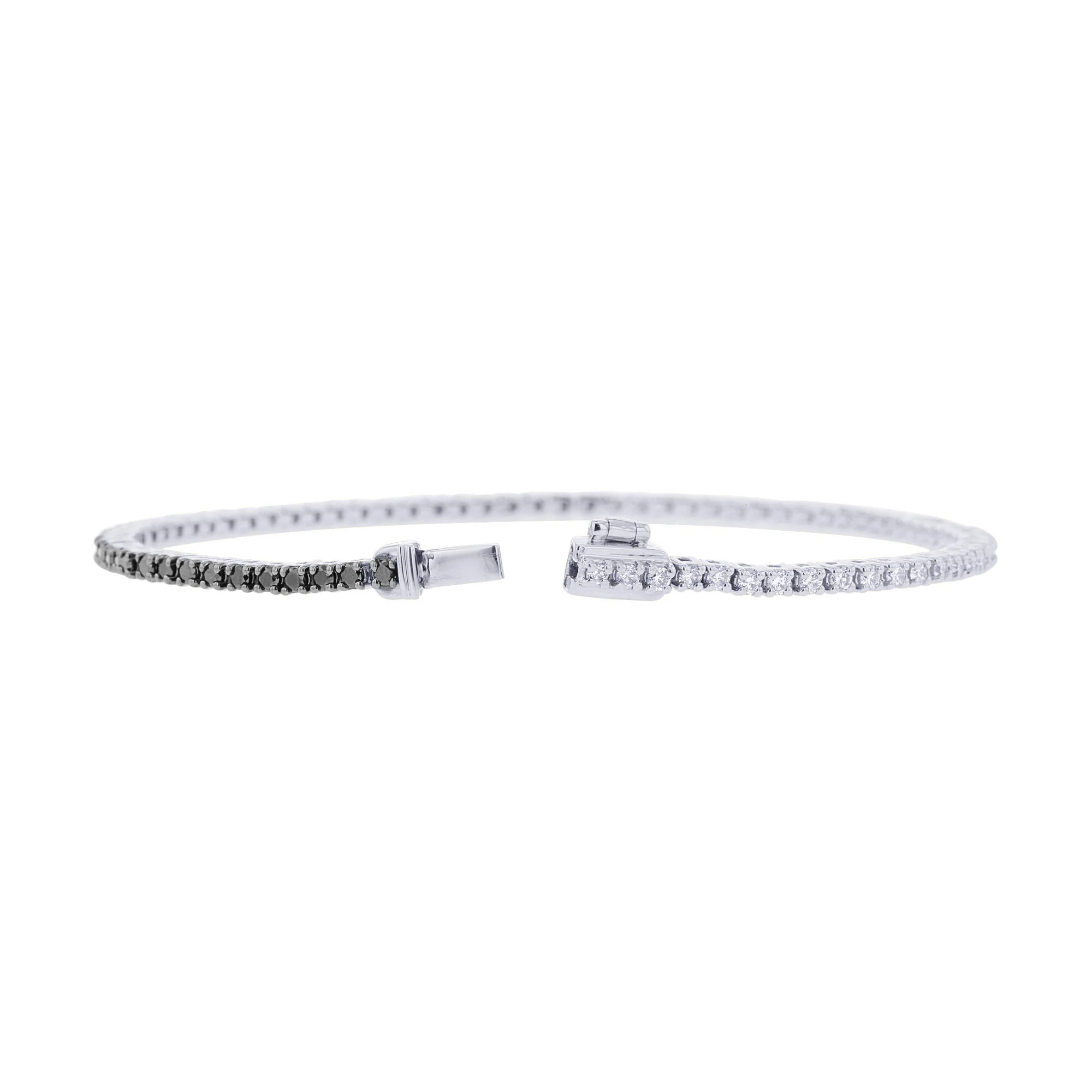 Duo Black and White Diamond Tennis Bracelet - Image 4