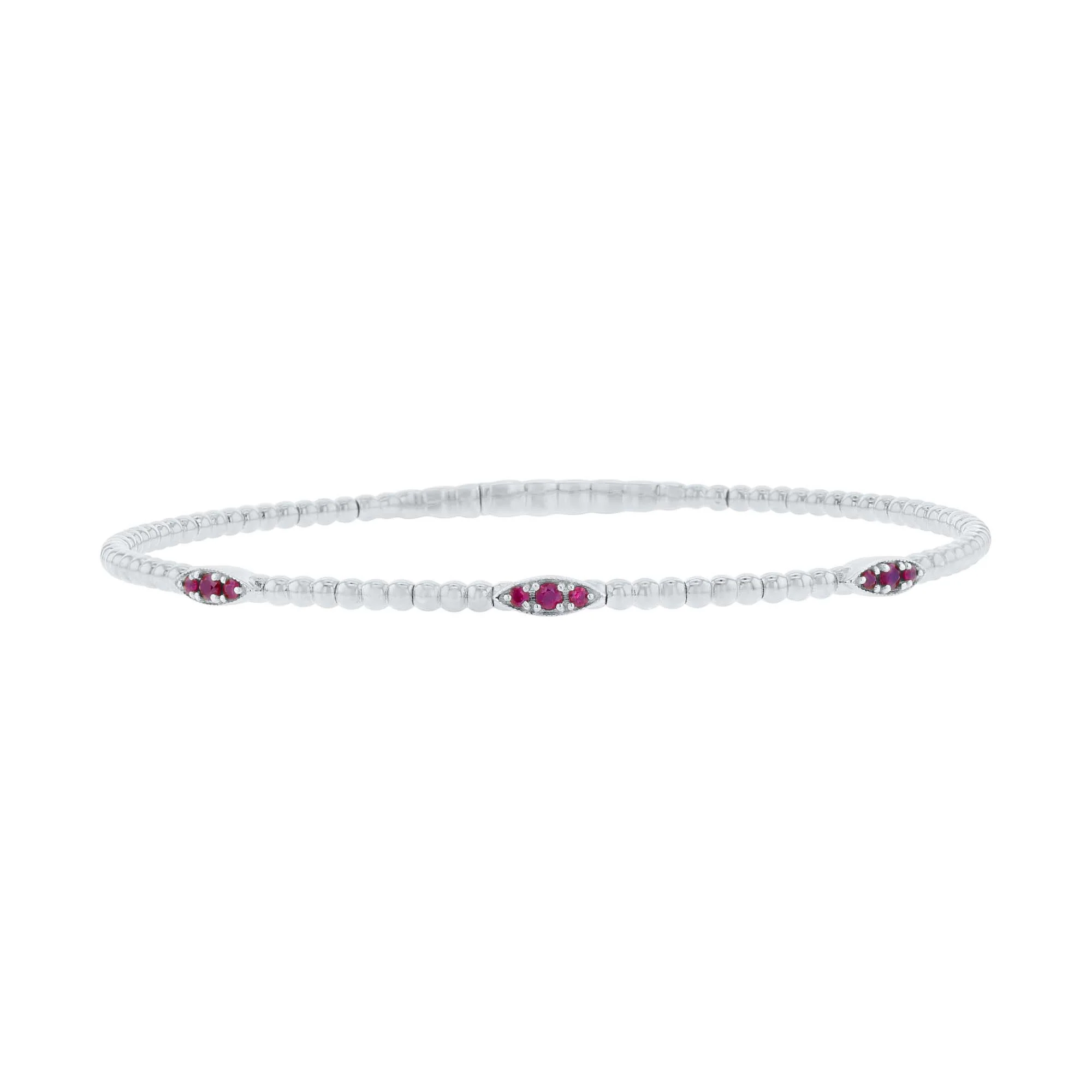 Elemental Eyelet Ruby Bangle Bracelet
