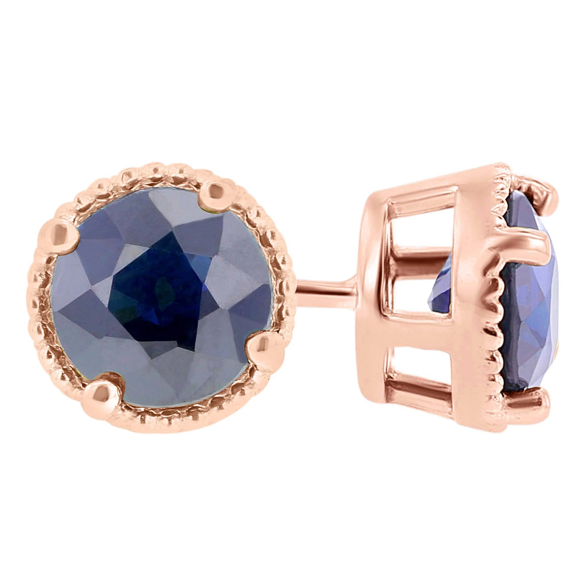 Ellie Blue Sapphire Stud Earrings 9/10ct - Image 4