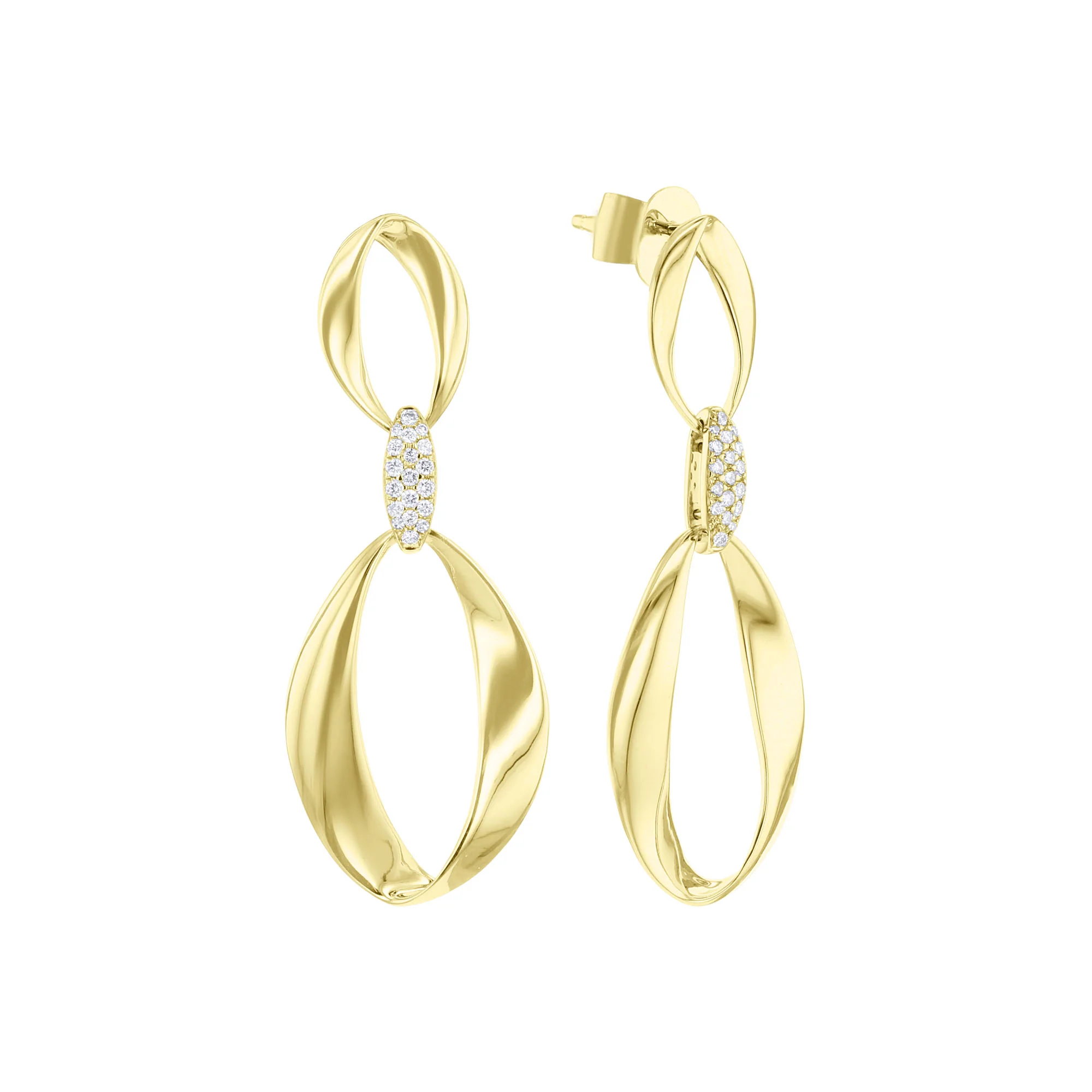 Eternal Unity Diamond Drop Earrings - Image 4
