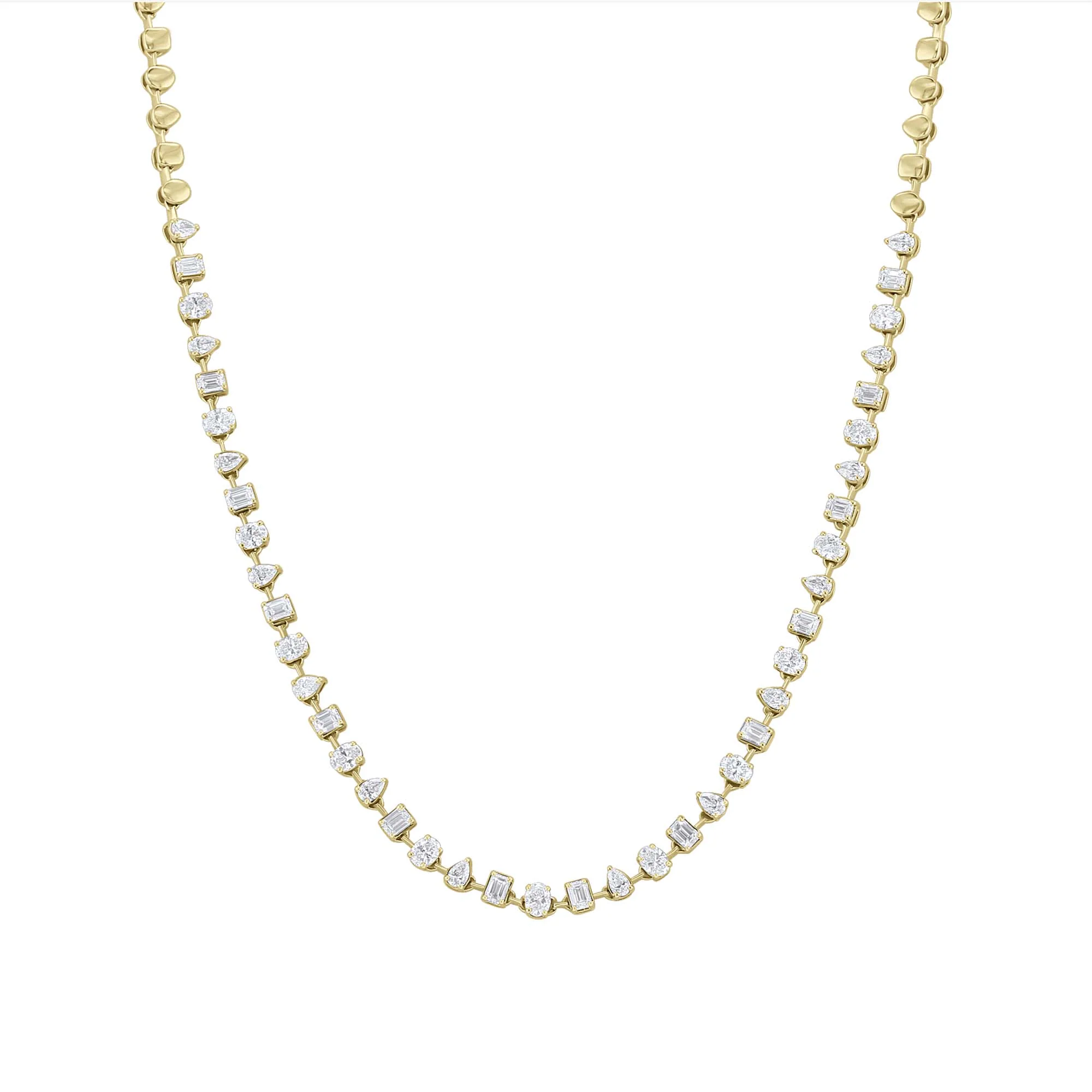 Fabrizia Fancy Diamond Tennis Necklace
