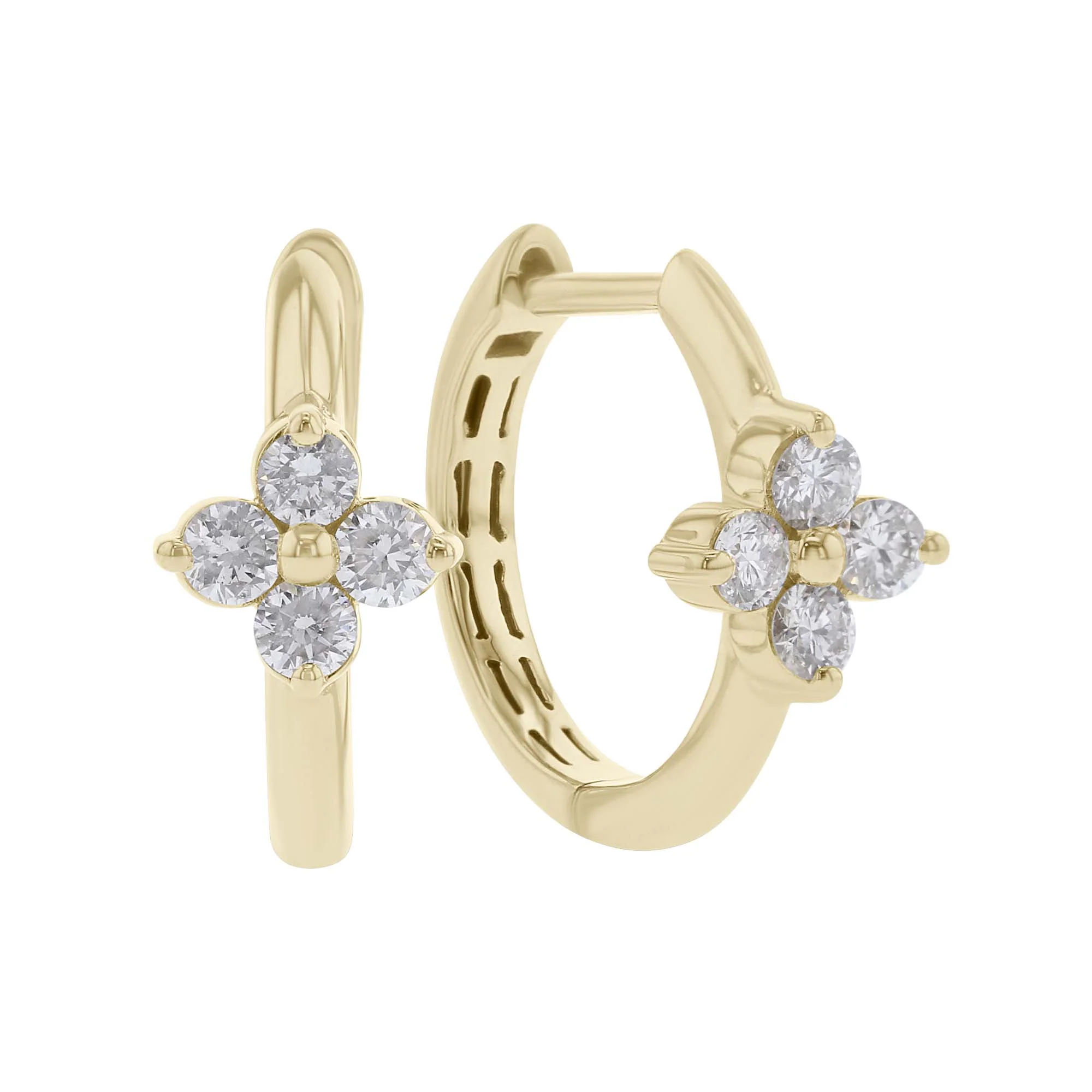 Fiona Diamond Huggie Hoop Earrings