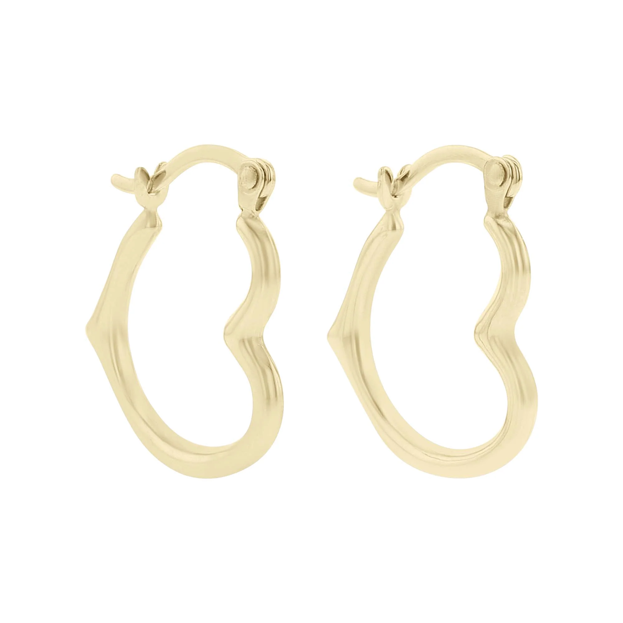 Forever Love Gold Heart Hoop Earrings - Image 3