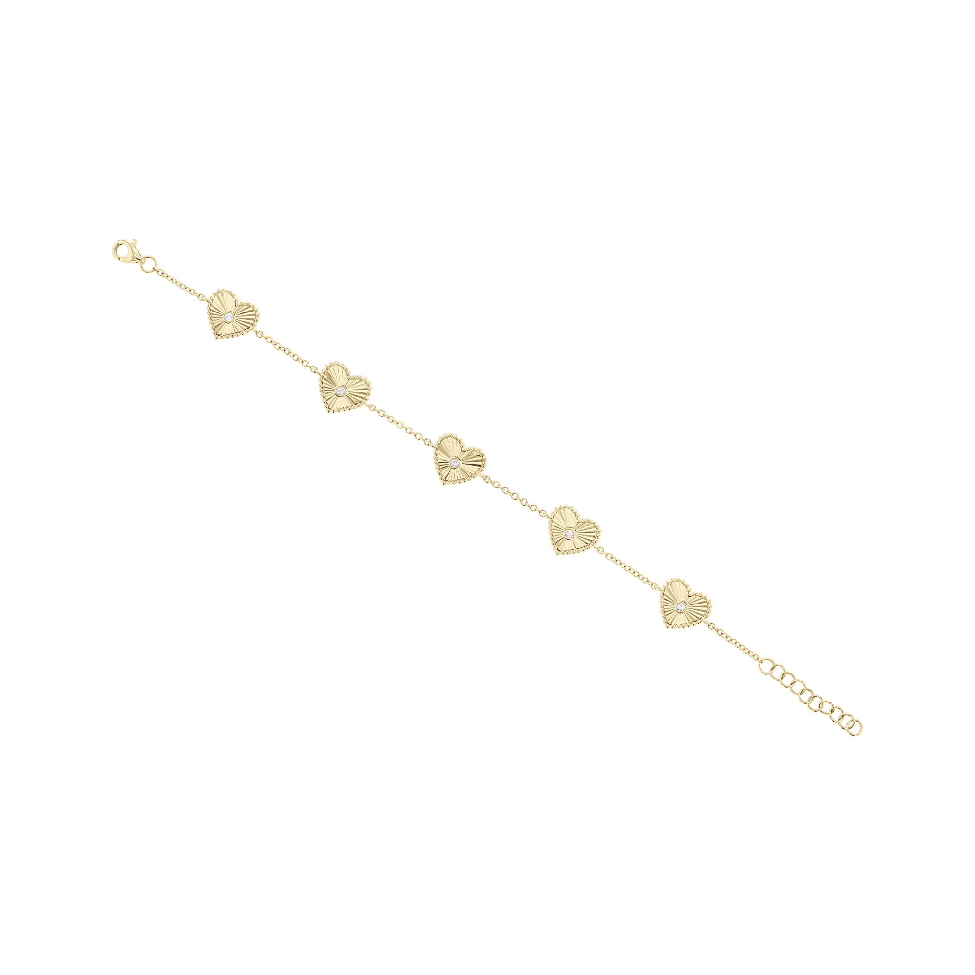 Frilled Heart Diamond Bracelet - Image 4