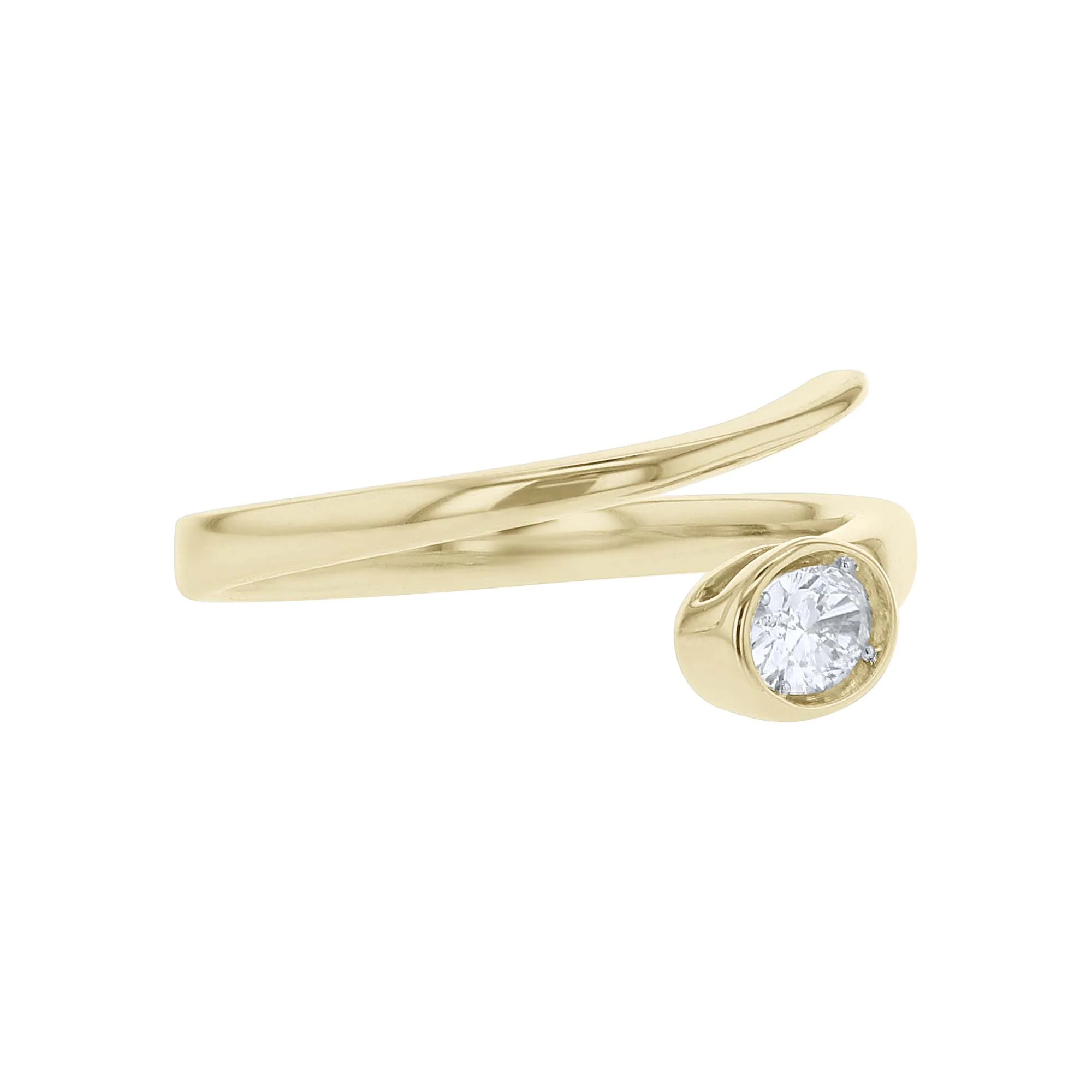 Galina Open Spiral Bezel Diamond Ring - Image 2