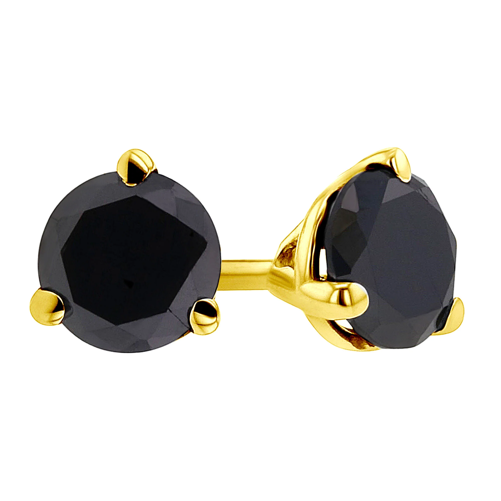Get Naked Black Diamond Stud Earrings 1 1/2ct - Image 3