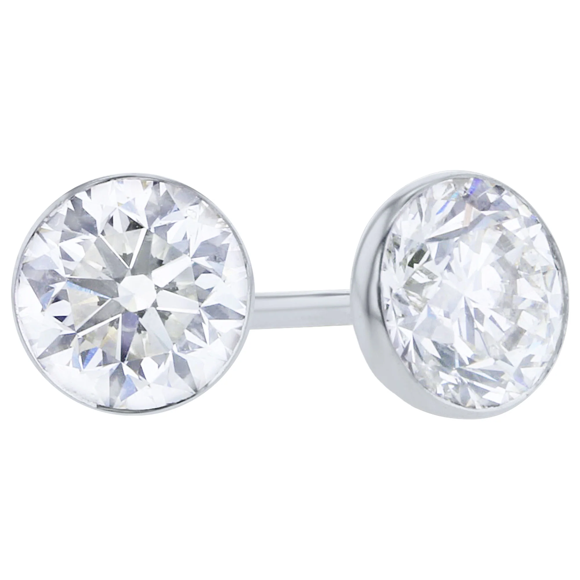 Get Naked Bezel Diamond Stud Earrings 1 1/2ct - Image 2