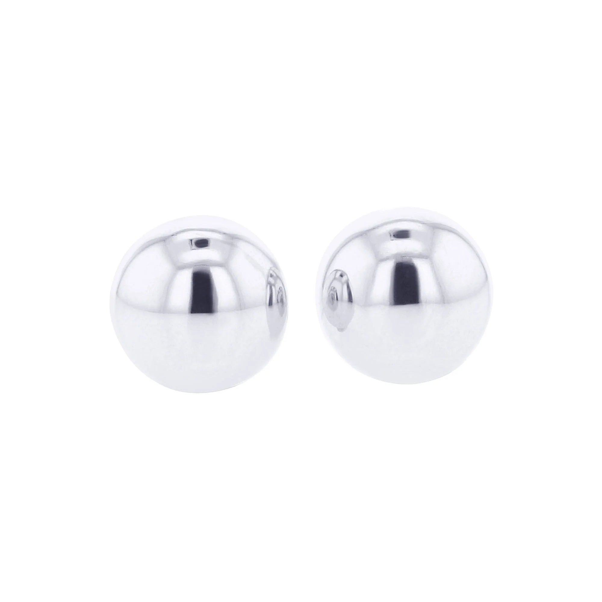 Gold Stud Earrings 8mm - Image 3