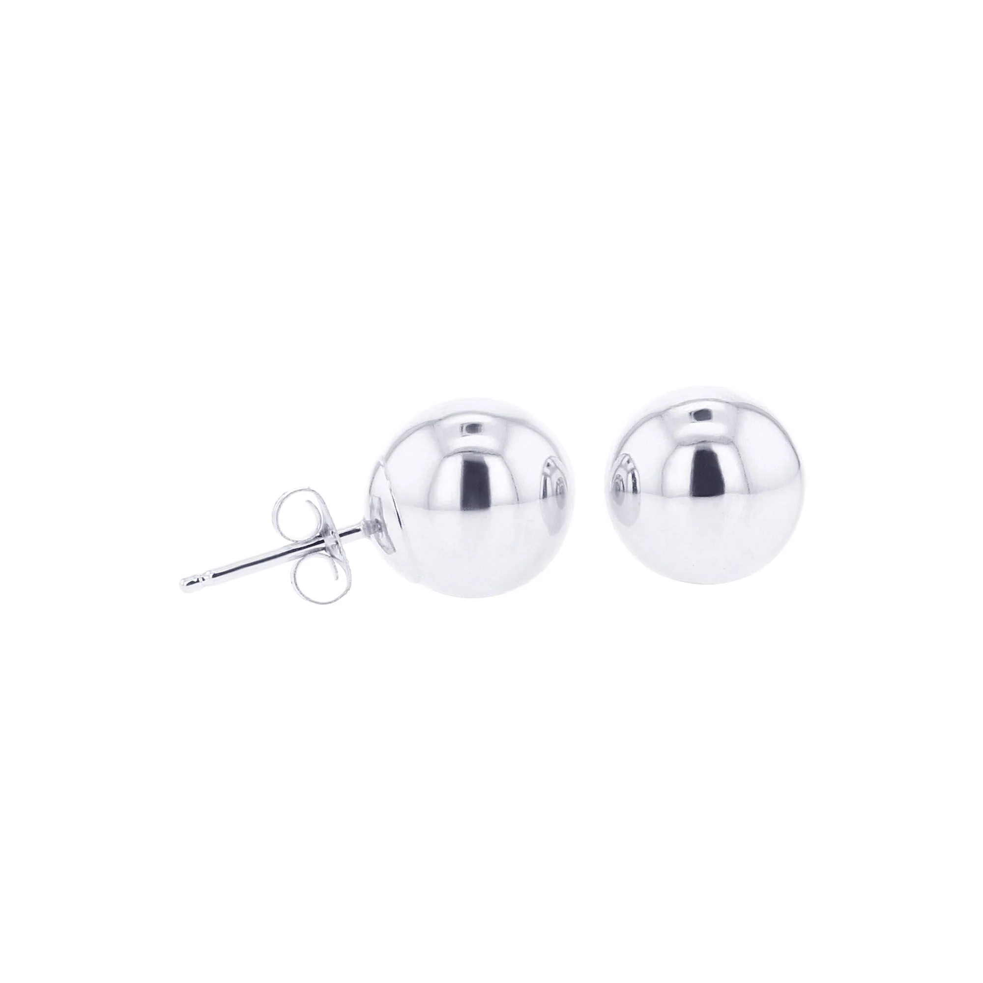 Gold Stud Earrings 8mm - Image 4