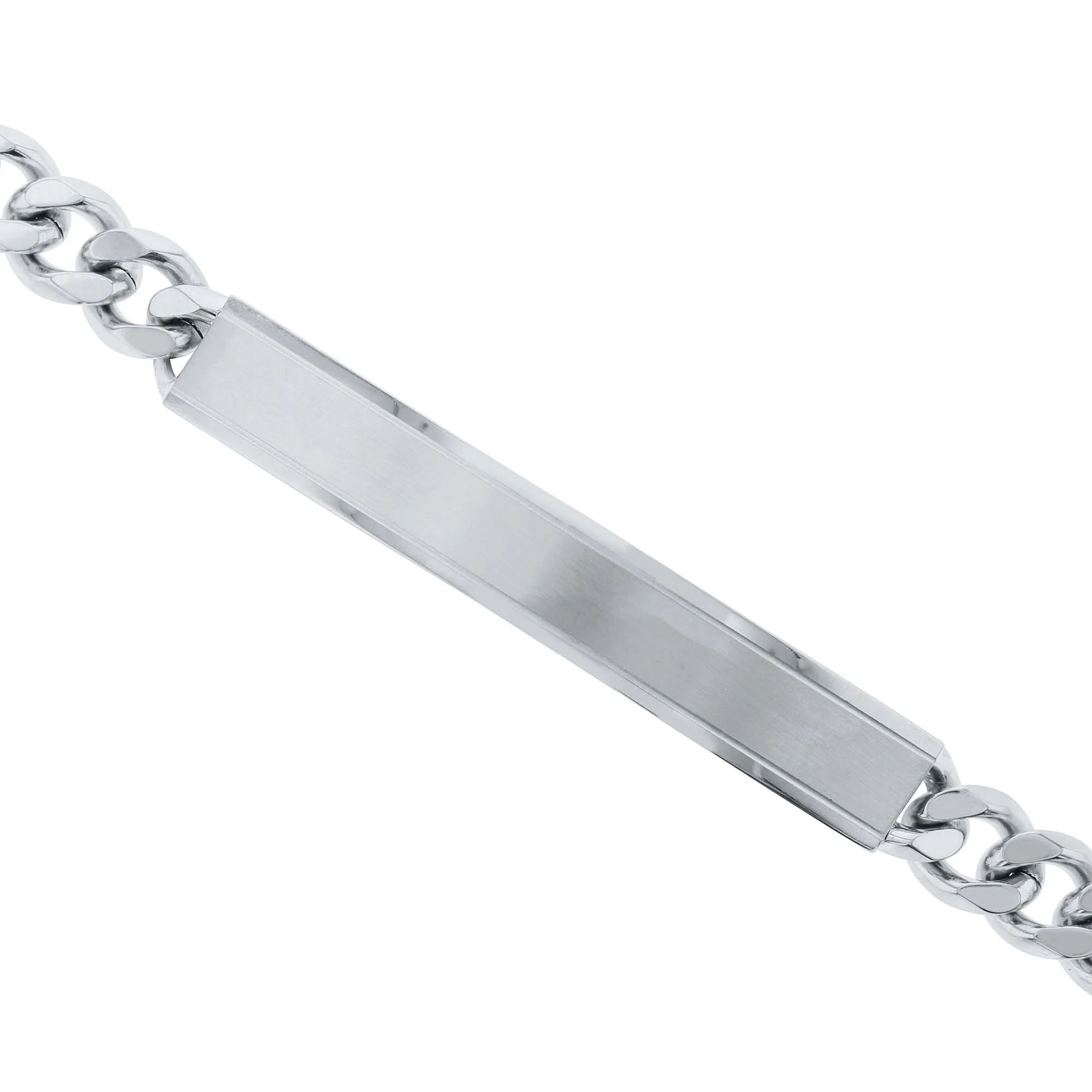 Heston Stainless Steel Curb Link ID Bracelet - Image 2
