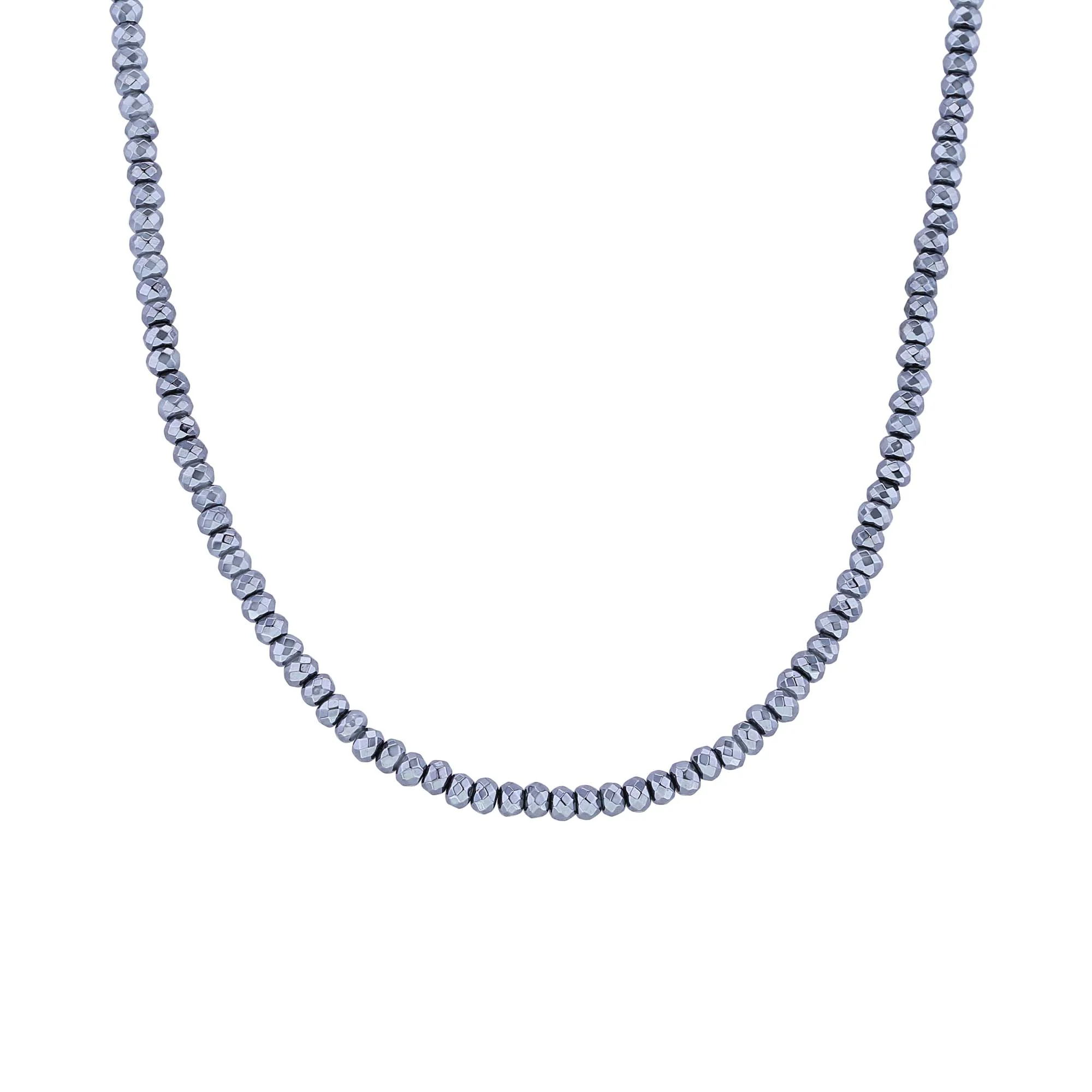 Holden Stainless Steel Hematite Beaded Necklace