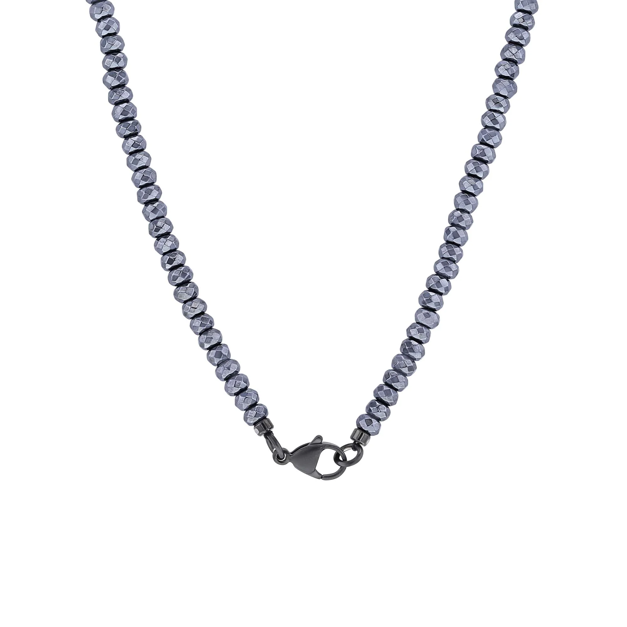 Holden Stainless Steel Hematite Beaded Necklace - Image 2