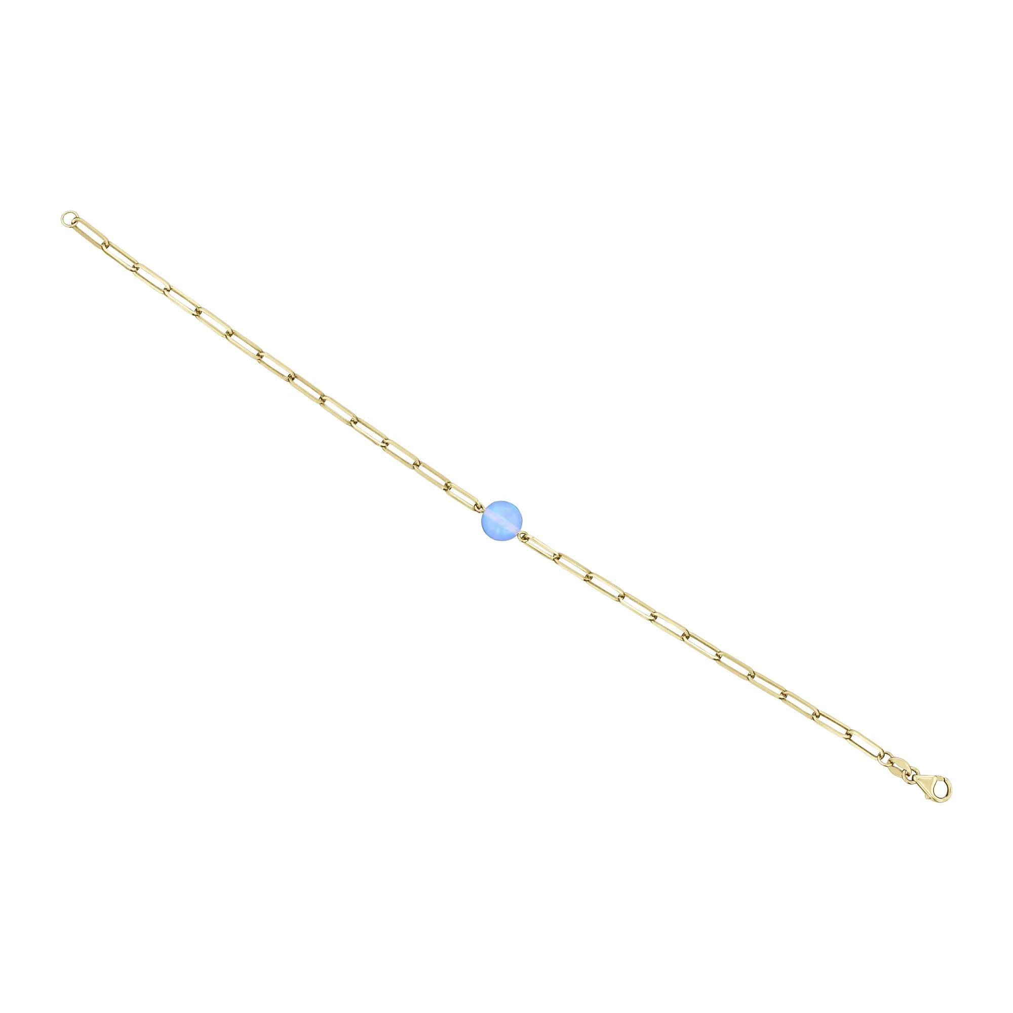Juno Opal Paper Clip Chain Bracelet - Image 2