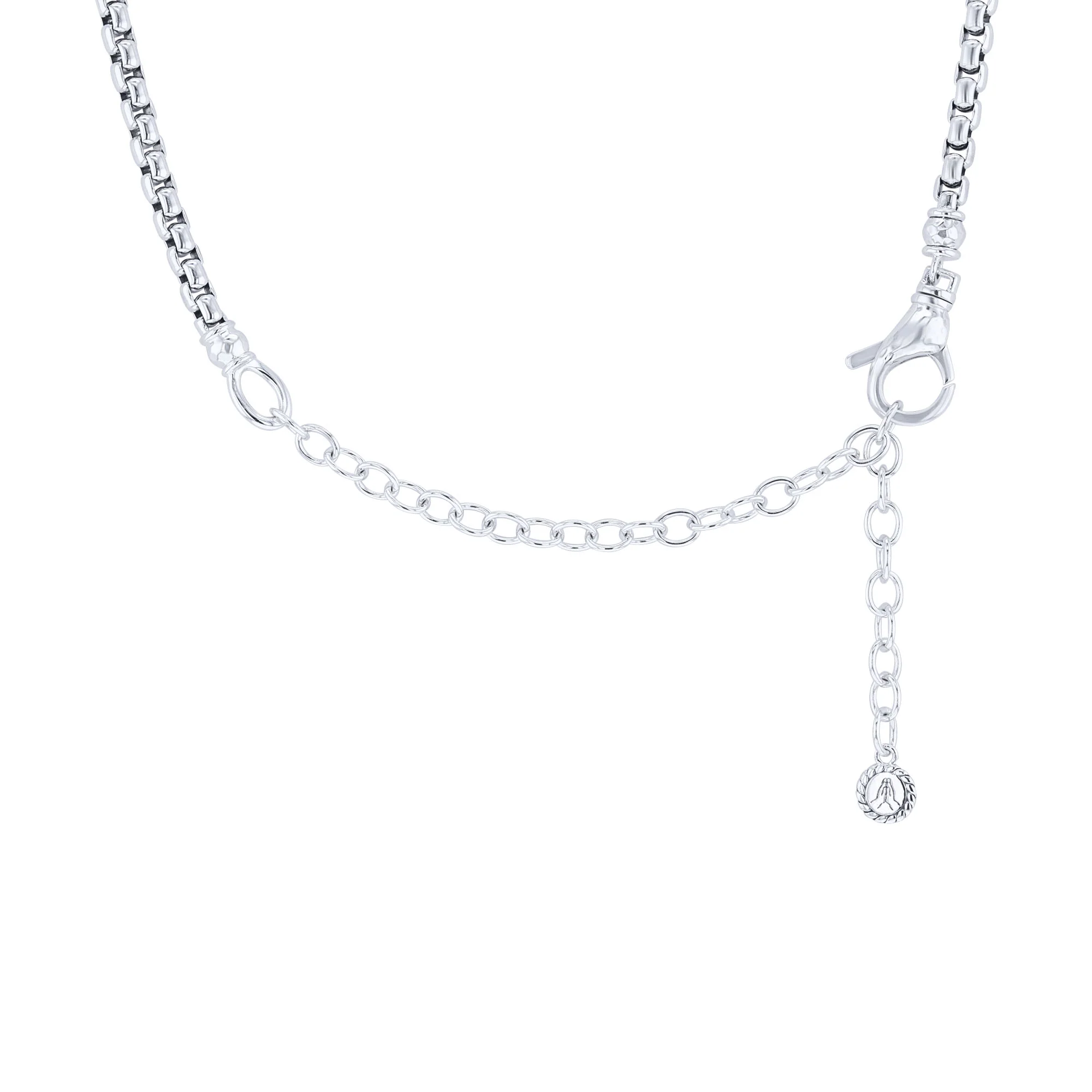Kira Silver & Gold Box Chain Necklace - Image 2
