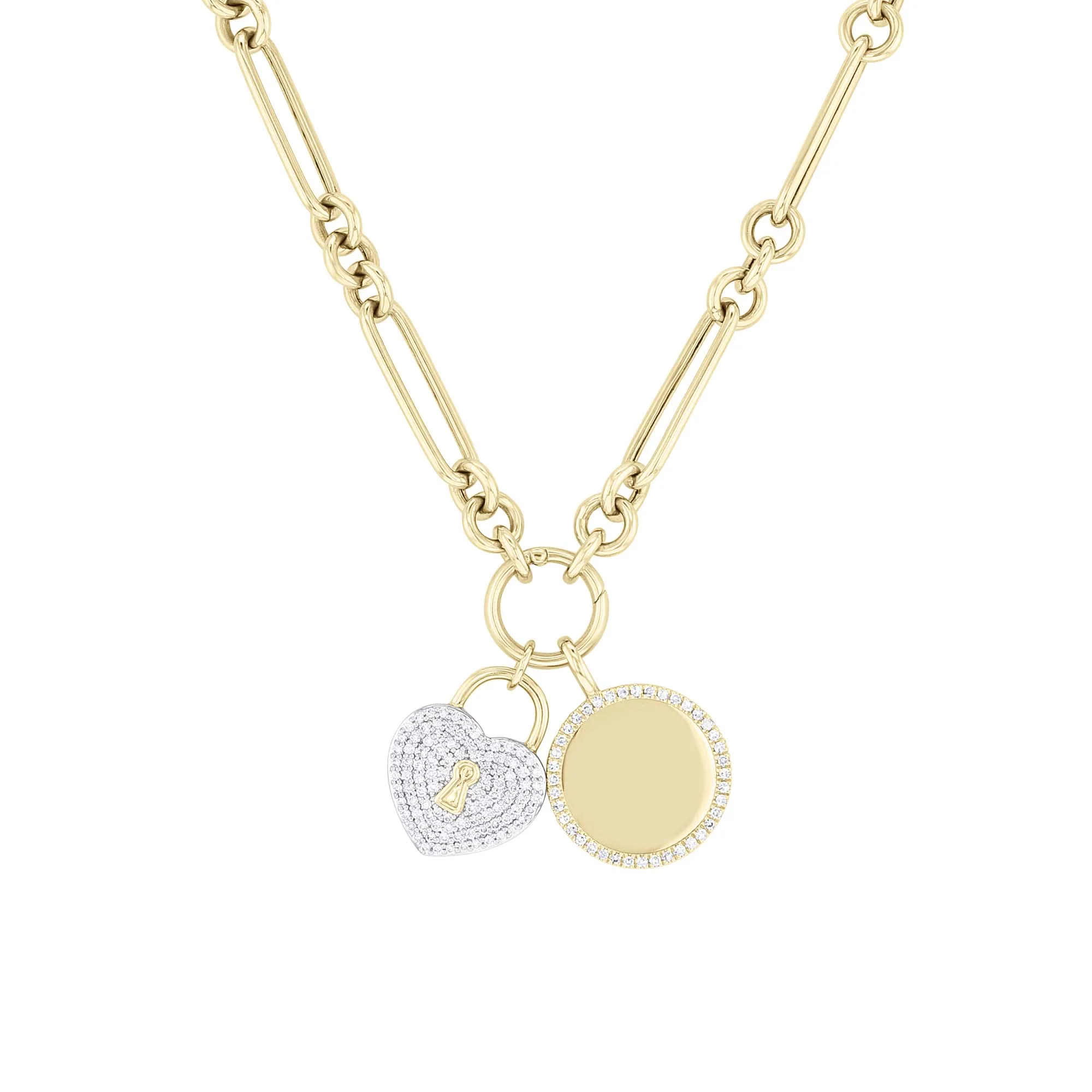 Locked Heart Pave Diamond Charm - Image 2