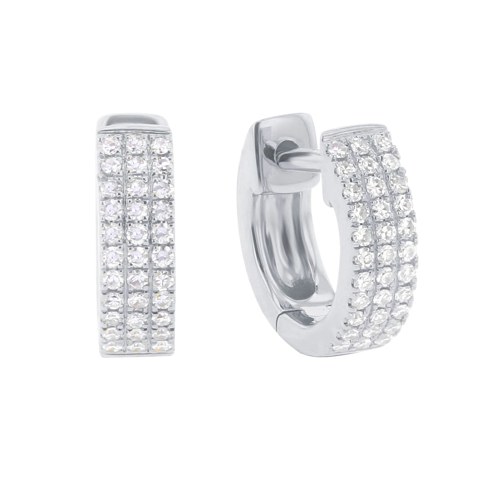 Marvel Huggie Diamond Earrings - Image 3
