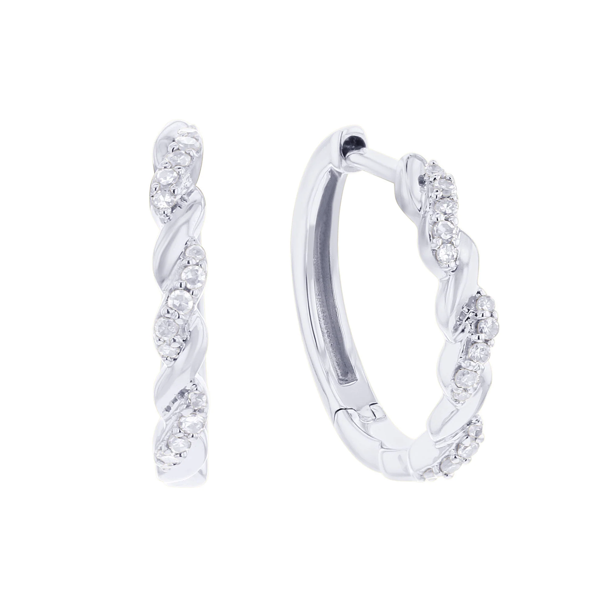 Meadow Diamond Hoop Earrings - Image 3