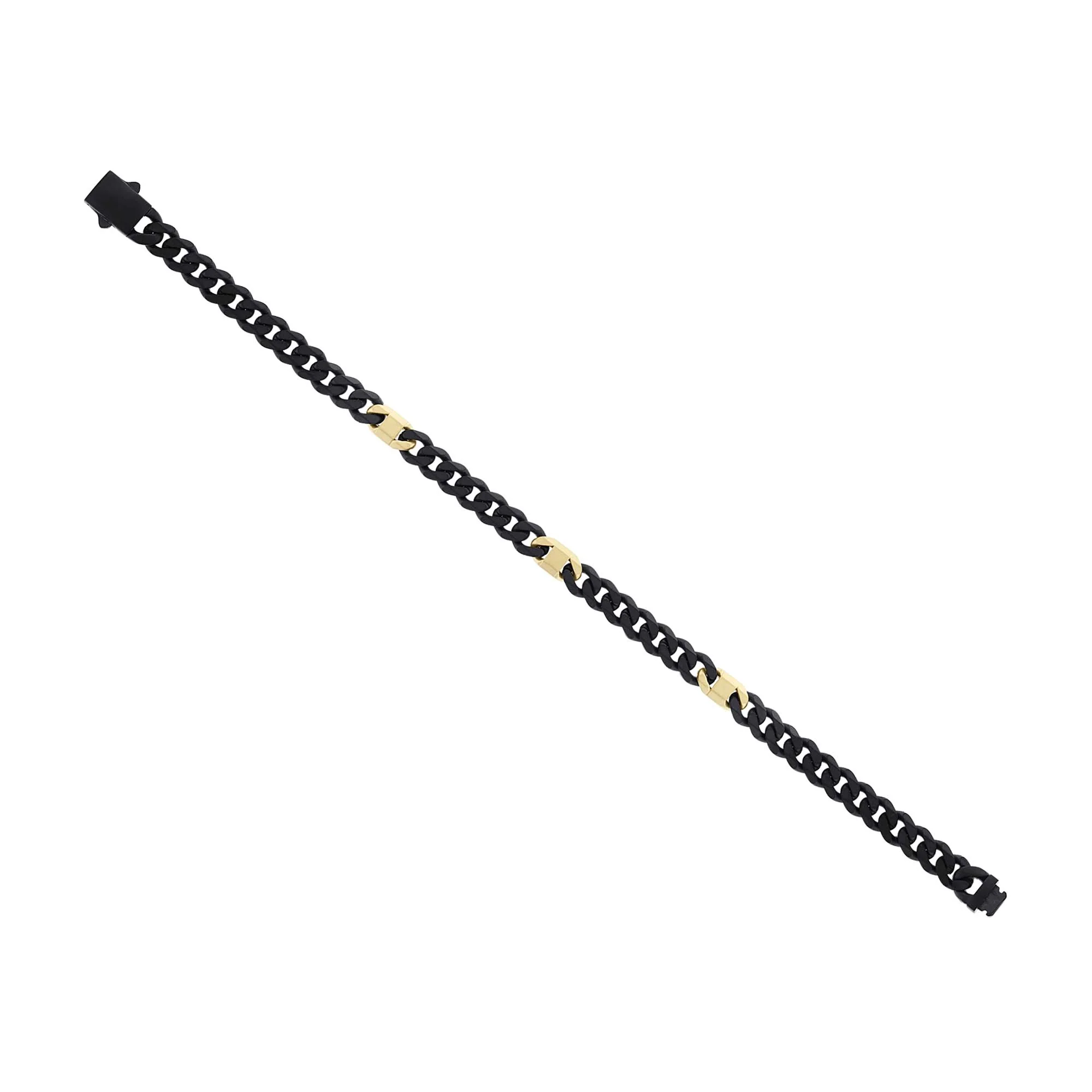 Metairie Stainless Steel & Gold-Plated Curb Chain Bracelet - Image 3