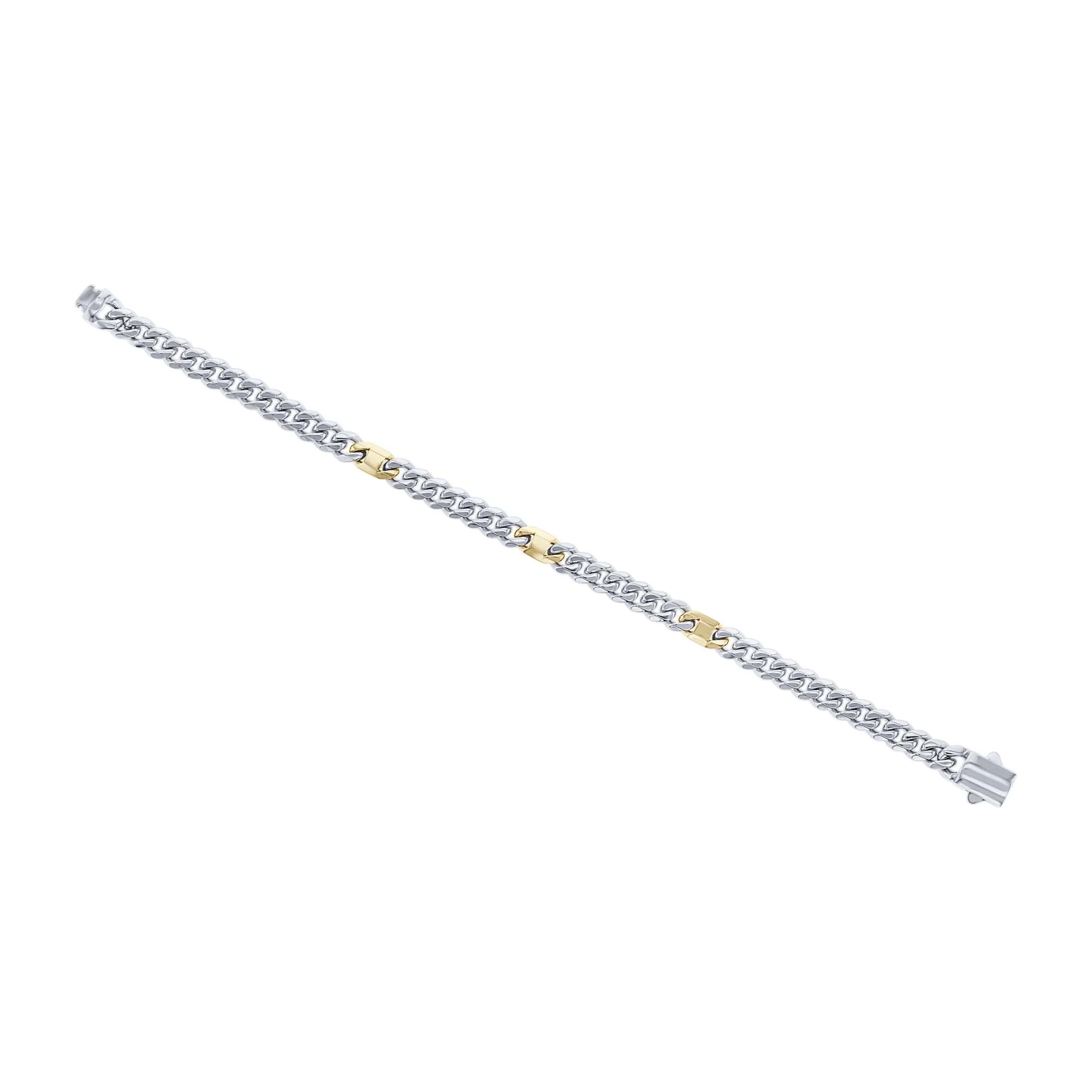 Metairie Stainless Steel & Gold-Plated Curb Chain Bracelet - Image 4