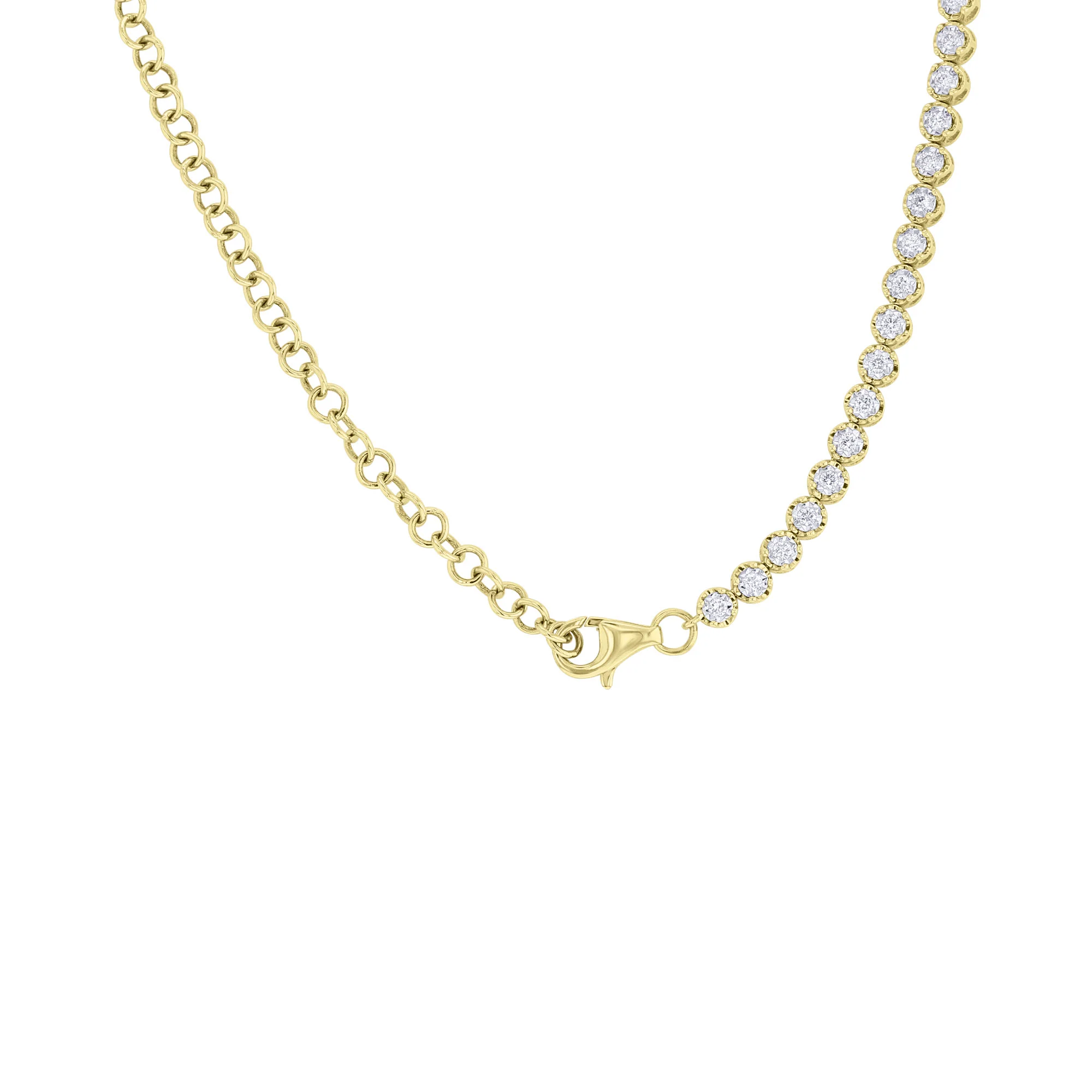 Milan Crown Diamond Tennis Necklace - Image 3