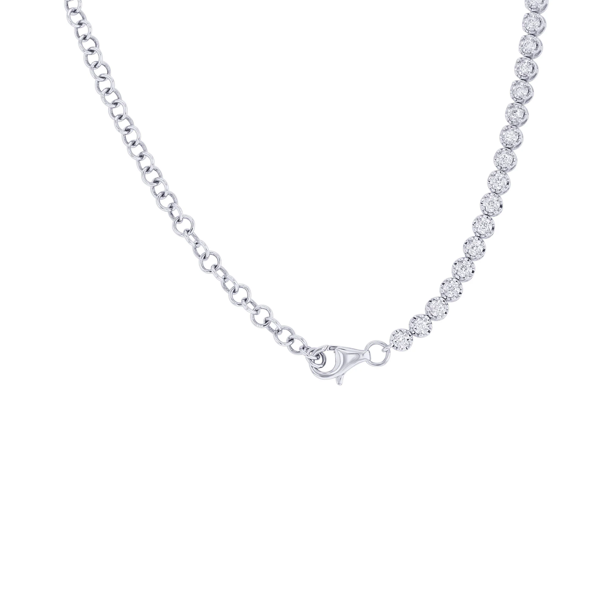 Milan Crown Diamond Tennis Necklace - Image 4