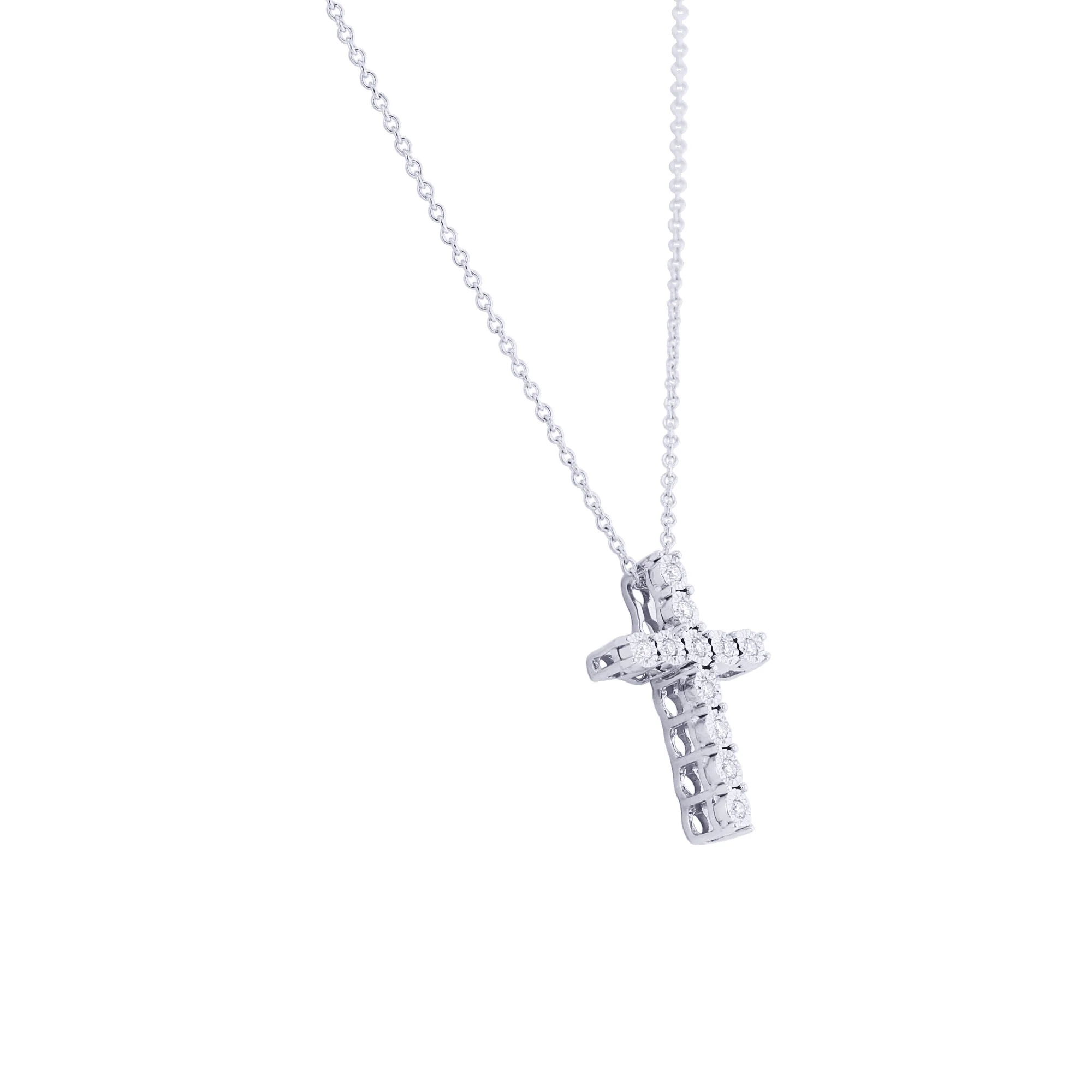 Mirage Diamond Cross Necklace 1/10ct - Image 3