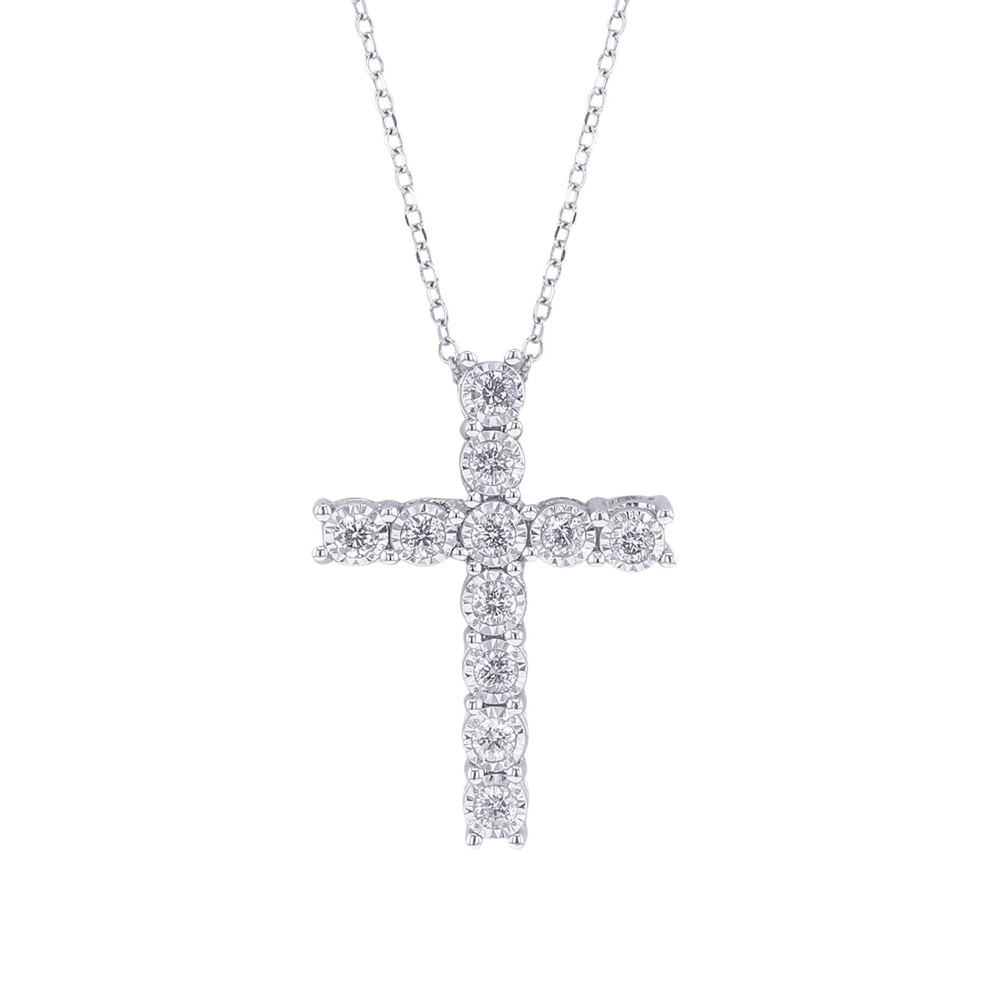 Mirage Diamond Cross Necklace 1/2ct - Image 3
