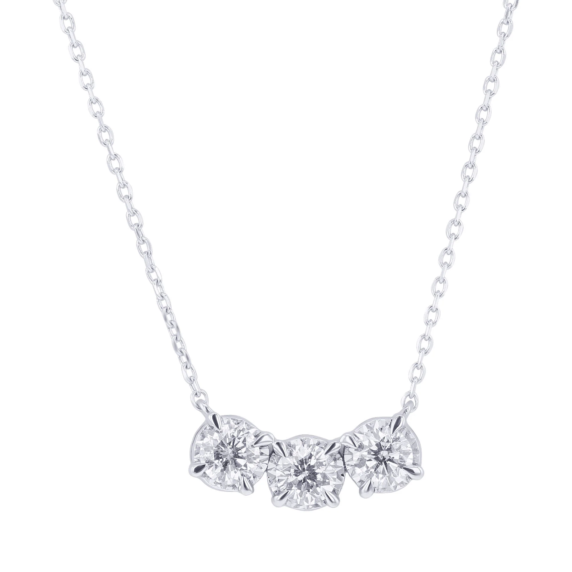Mirage Three Stone Diamond Necklace 1/2 ct - Image 3