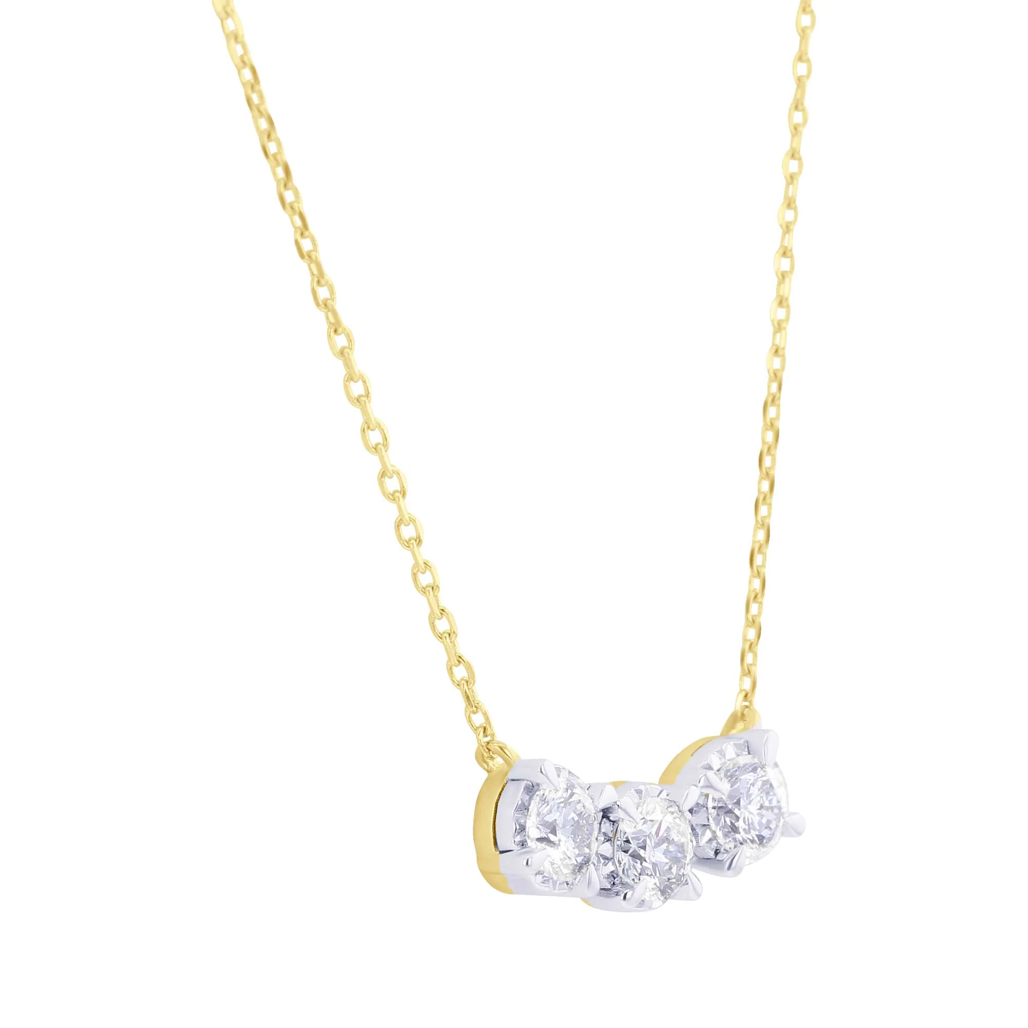 Mirage Three Stone Diamond Necklace 1/2 ct - Image 5