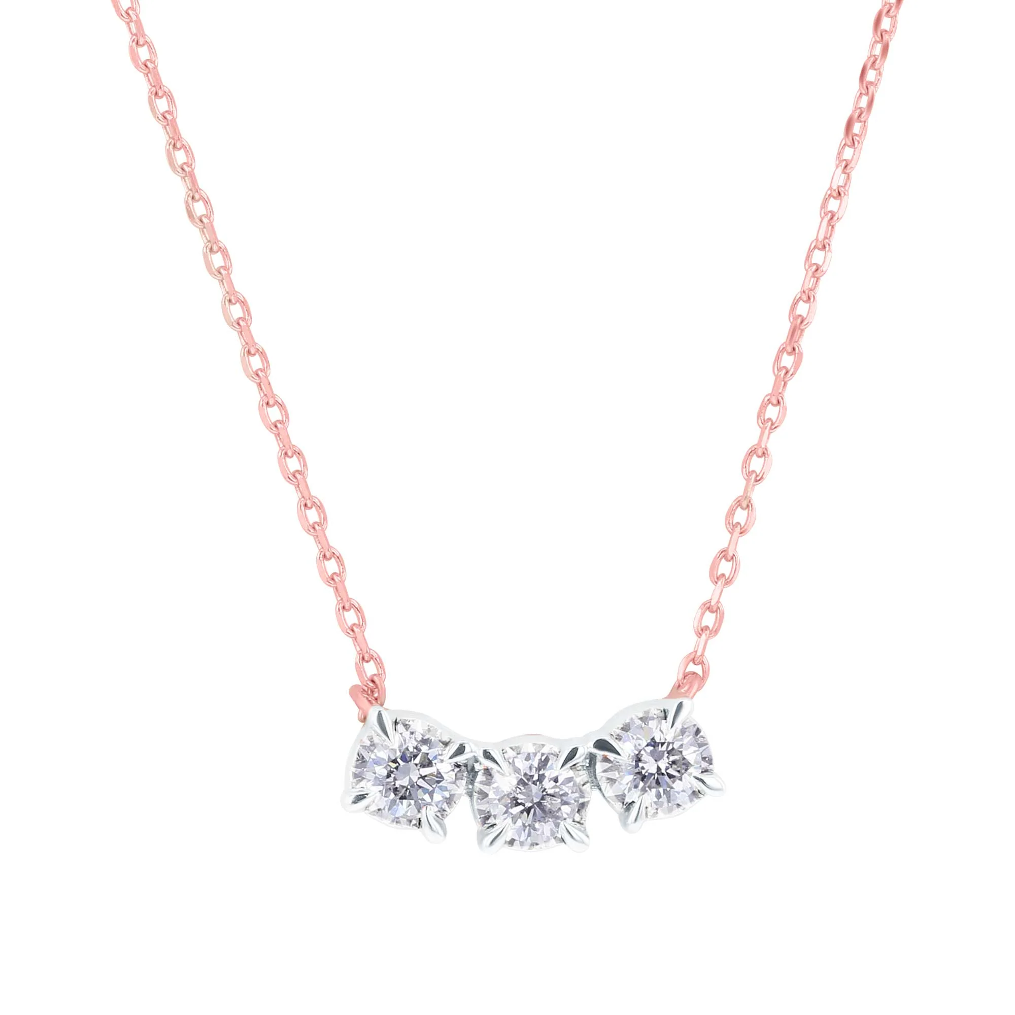 Mirage Three Stone Diamond Necklace 1/4 ct - Image 4