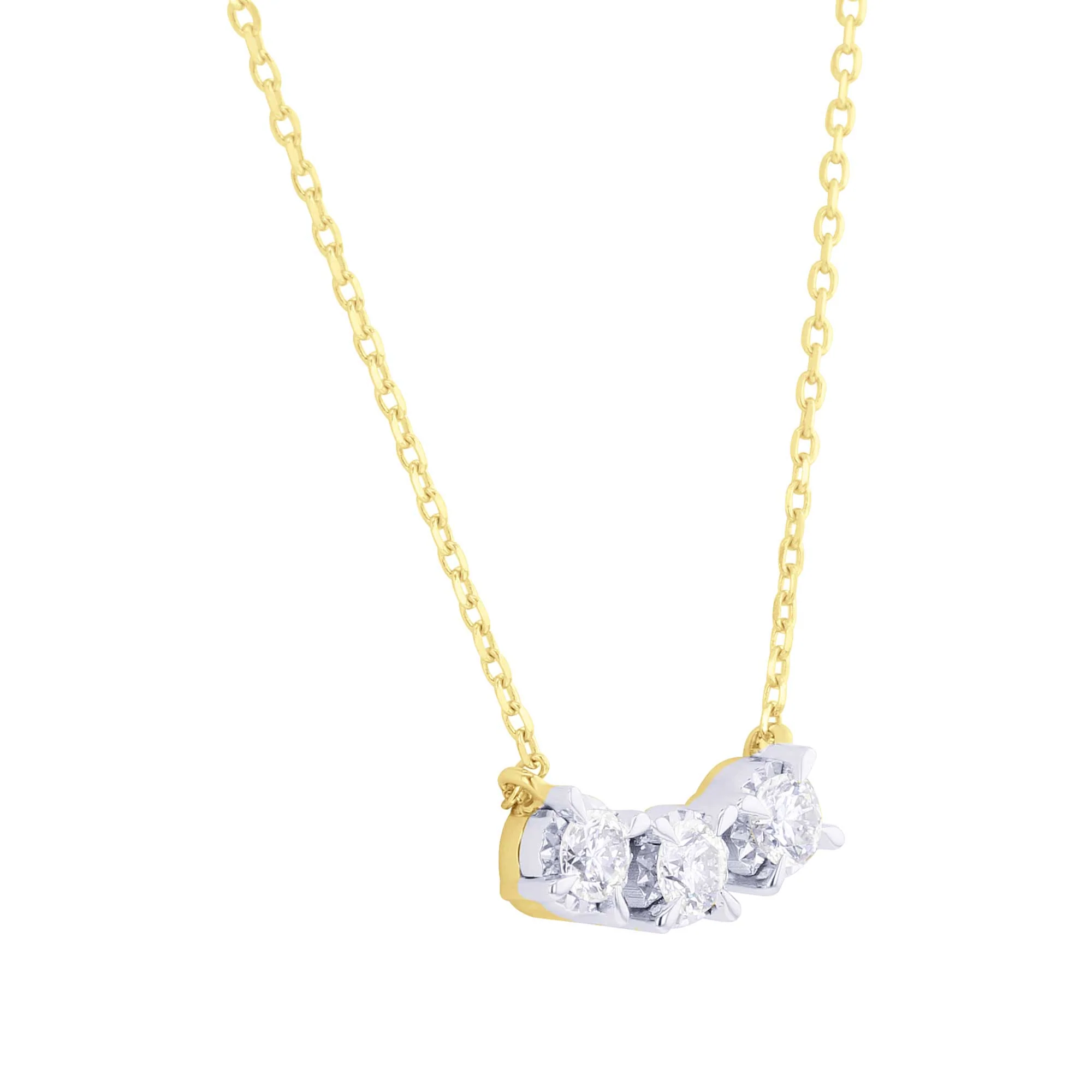 Mirage Three Stone Diamond Necklace 1/4 ct - Image 6