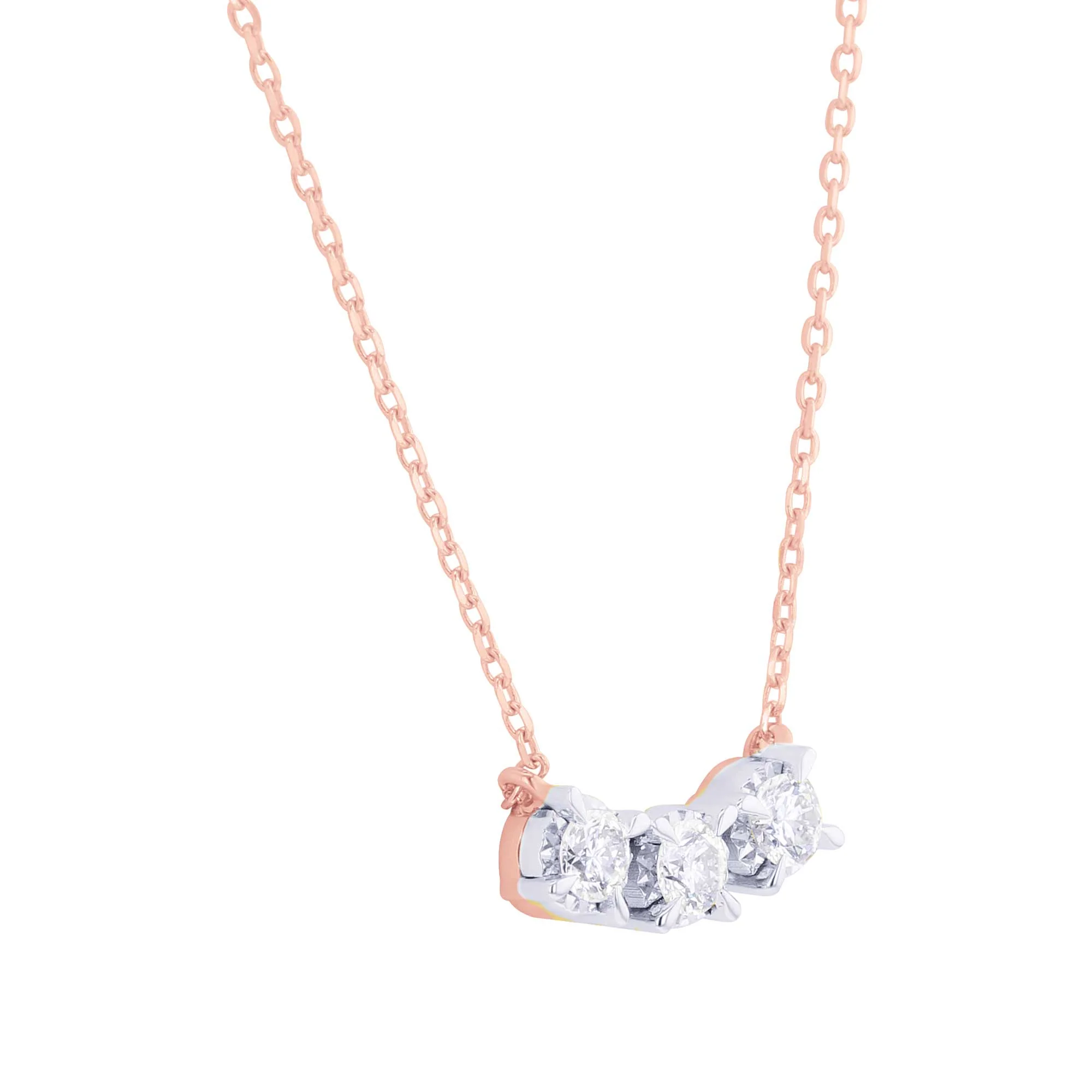 Mirage Three Stone Diamond Necklace 1/4 ct - Image 7
