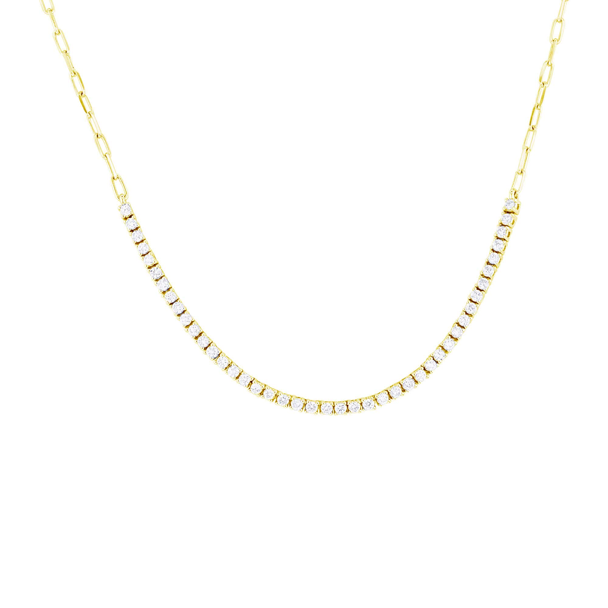 Noemi Diamond Paper Clip Necklace - Image 3