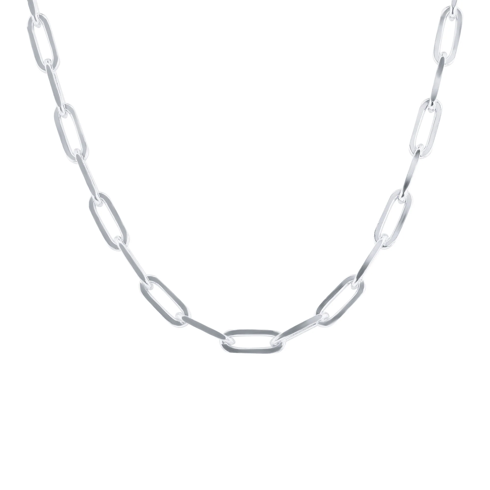 Nola 22" 3.8mm Silver Paper Clip Chain - Image 3